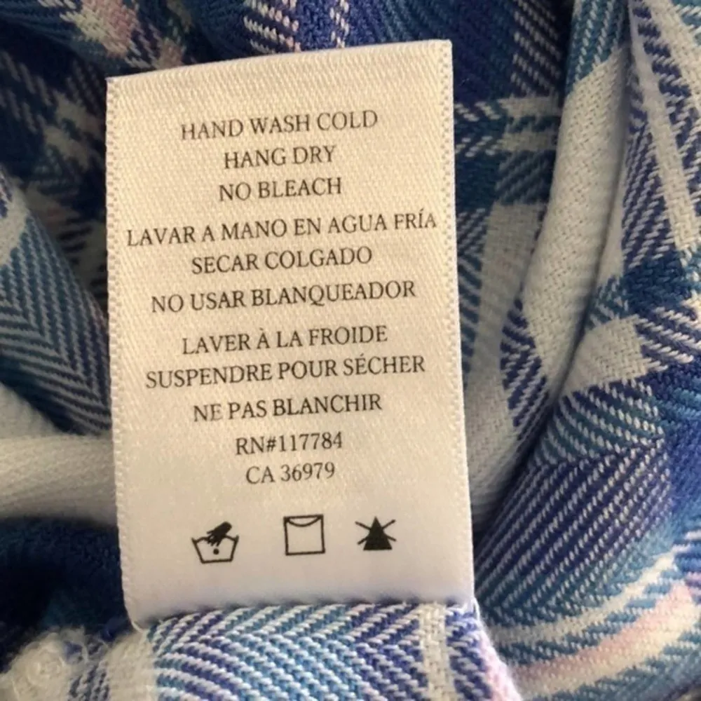 Rails Britt Capped Sleeve Plaid Button Up Top XS - Image 8