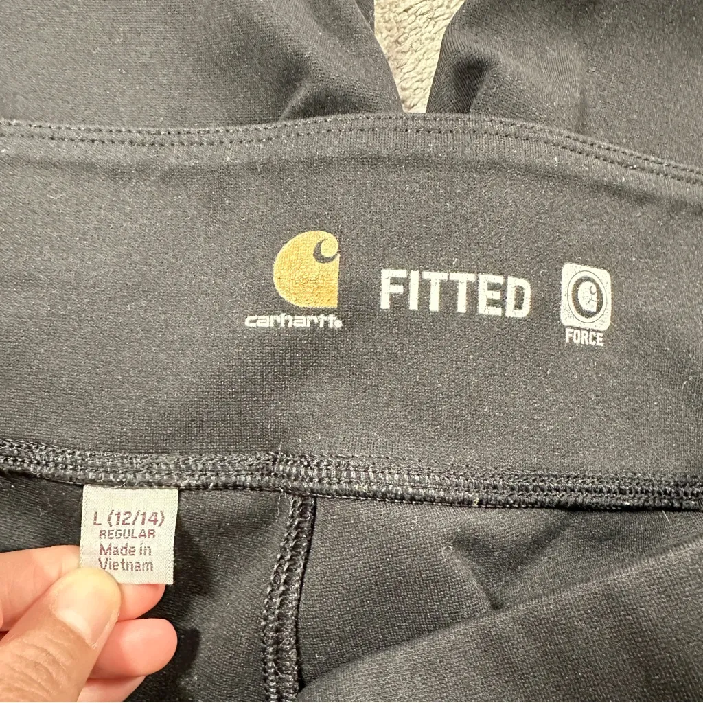 Carhartt Women’s Fitted G Force Pull On Leggings Midweight Utility in Black L - Image 9