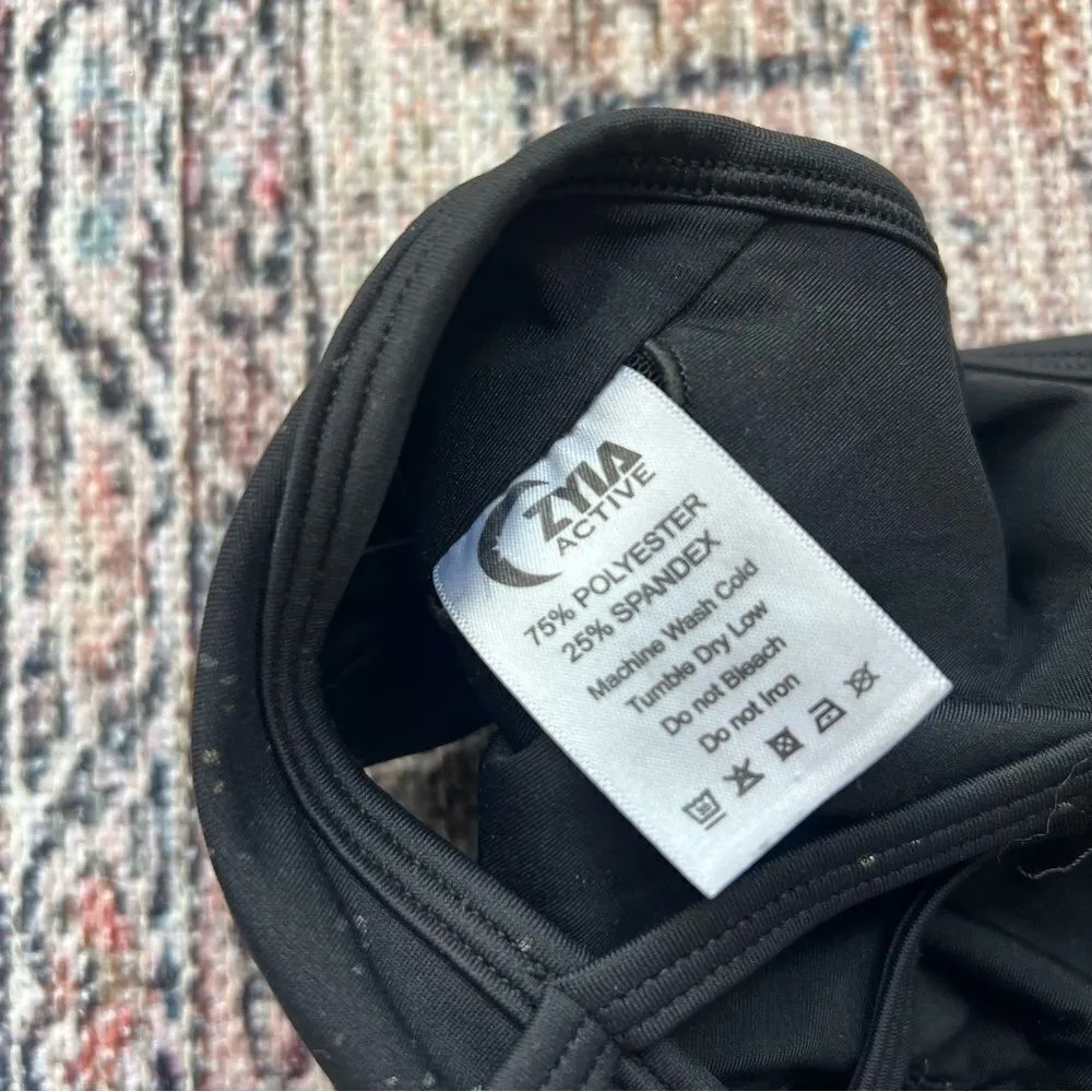 ZYIA Black Reflective Mirage Brilliant Bra Black Speckled Size XS - Image 7