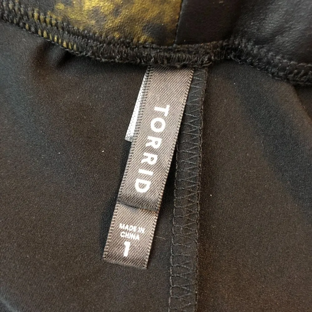 Torrid Womens Faux Leather Leggings Pull On Black 1X - Image 6