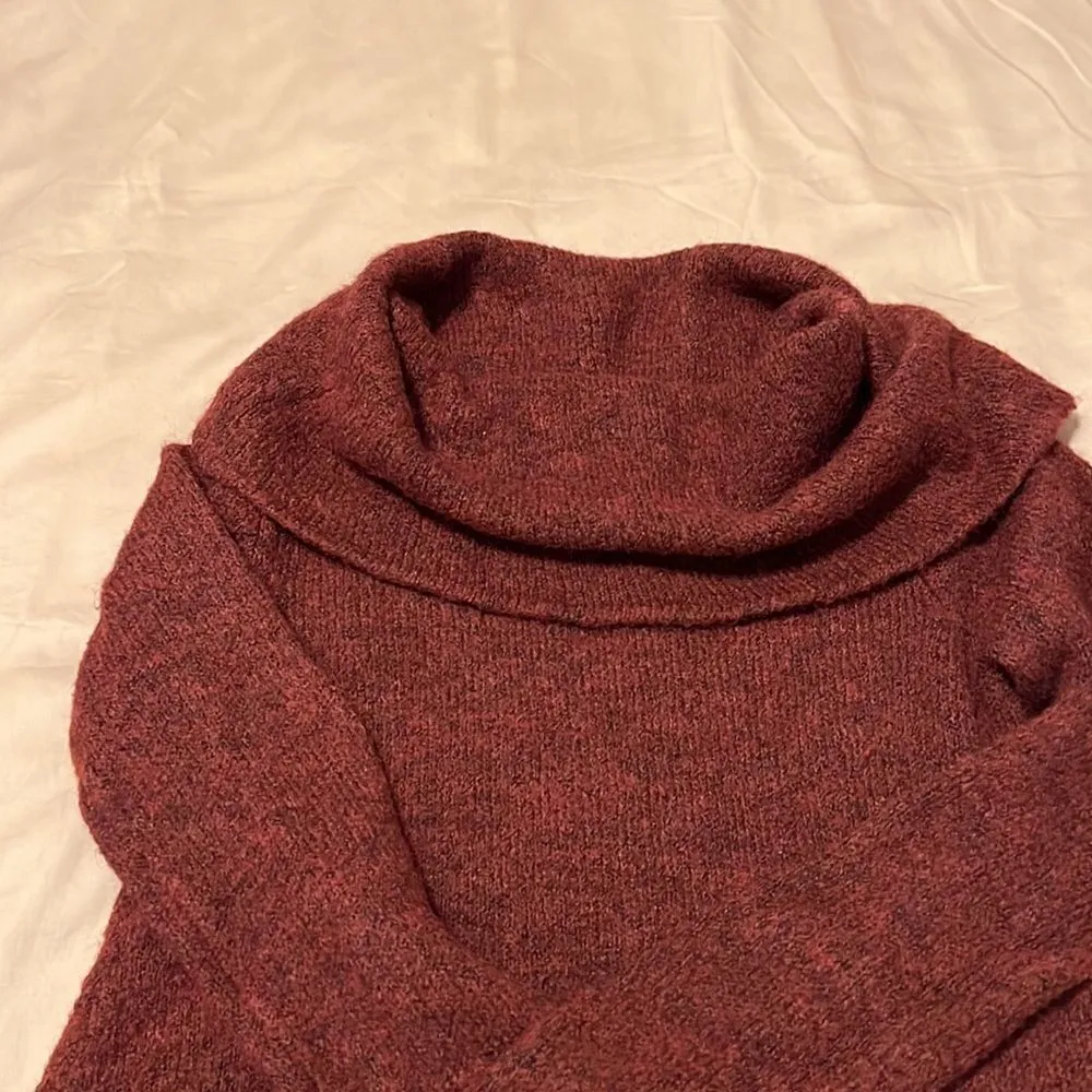 Mossimo szXS/S brownish orangish cowl neck longer in back LS tunic EUC Brown Size XS - Image 7
