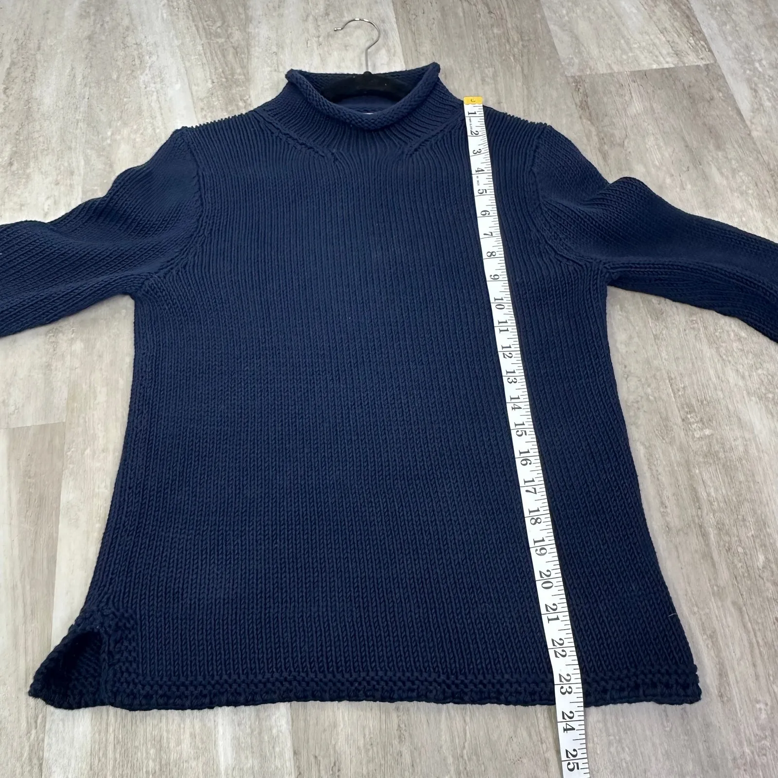 Quaker Marine Supply Co Women's Fisherman's Sweater in Navy Size XS Blue - Image 6