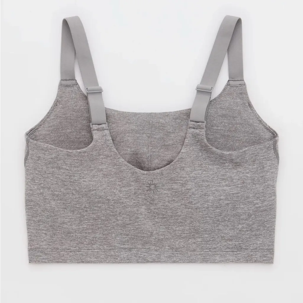 OFFLINE By Aerie The Hugger Longline Sports Bra Women’s Gray Size XL - Image 2