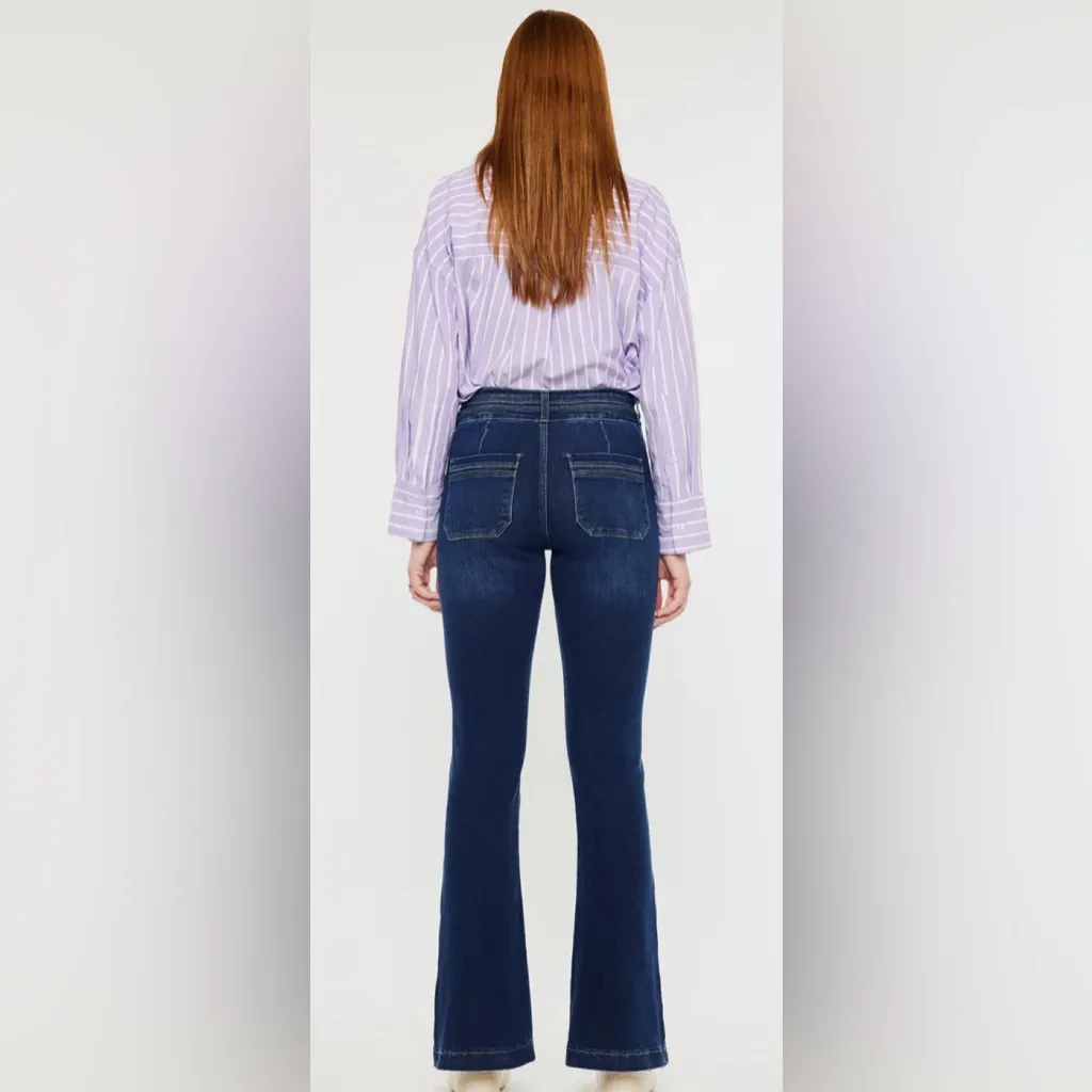 KanCan “Caroline” High Rise Dark Wash Flare Jeans – Size 9/28 Blue - Image 3