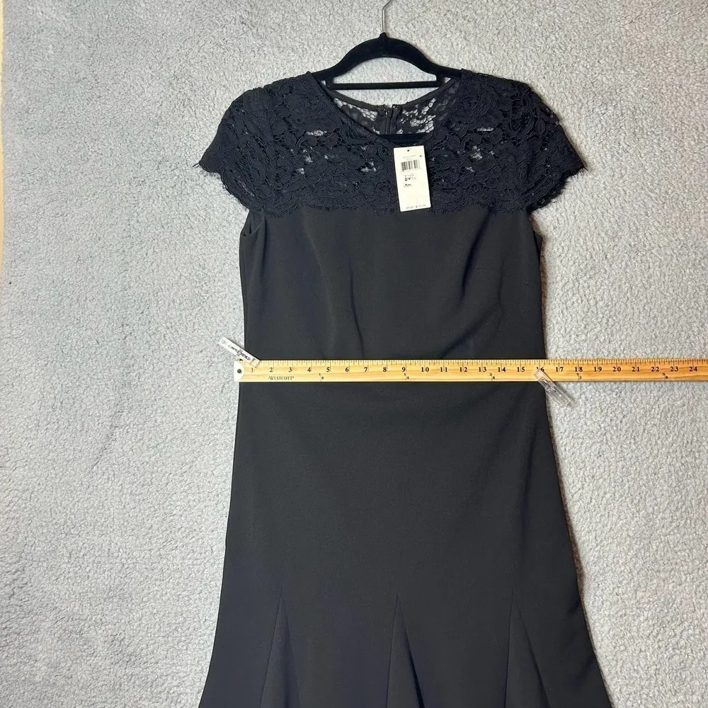 Lauren Ralph Lauren Dress Women 4 Black Yoke Lace Jewel Neck‎ MSRP $148 NEW - Image 7