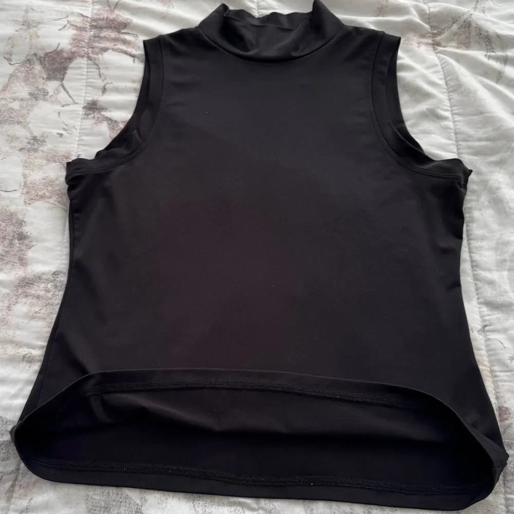 Vintage Lucy Perida black high neck sleeveless top, size L Made in USA stretchy Size L - Image 7