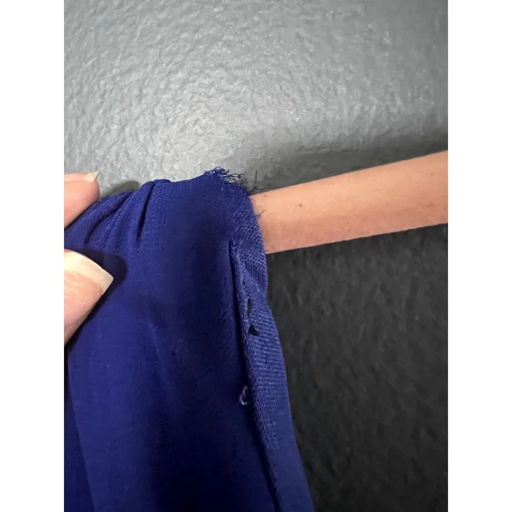 LuLu's Blue Formal Long Dress V-Neck Wedding Guest Cruise friendly Resort wear - Image 6