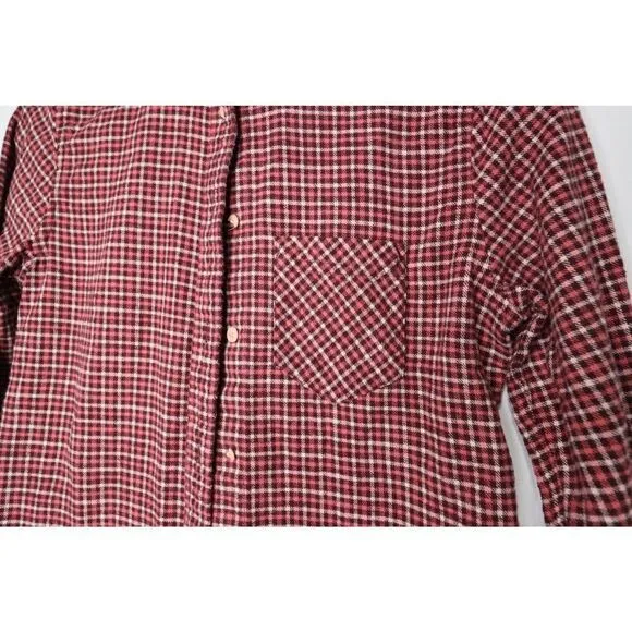 NWOT J. Crew Classic-fit shirt in prairie check flannel Size 0‎ - Image 12