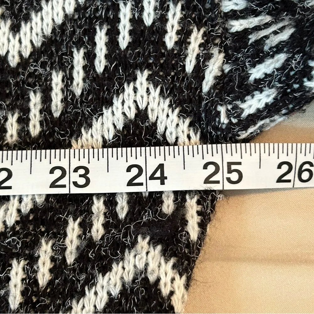 Vintage Honneywell & Todd Cardigan Women’s L Aztec Black White Oversized Size L - Image 8