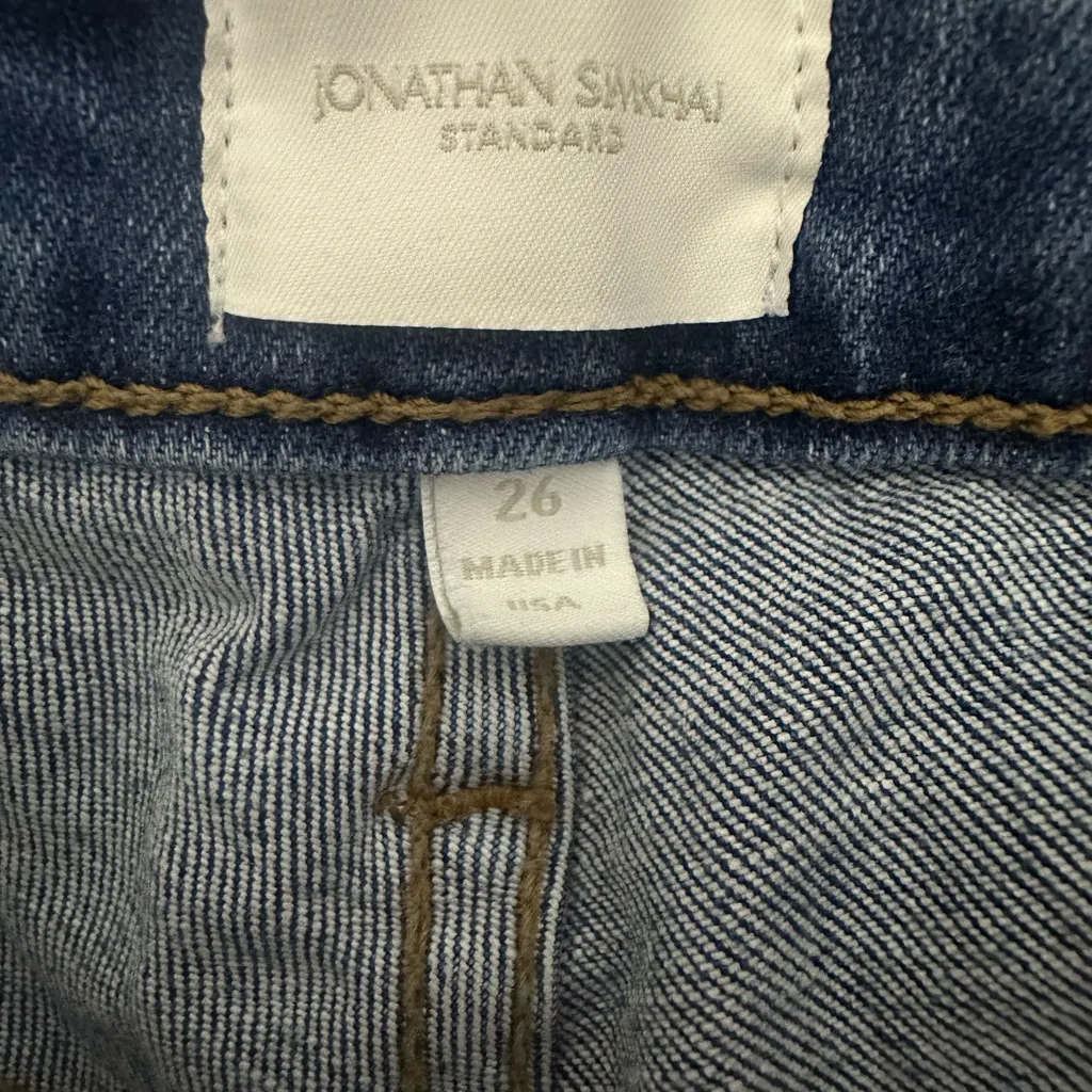 Jonathan Simkhai River High Rise Straight Leg Jeans Size 26 Denim Blue - Image 4