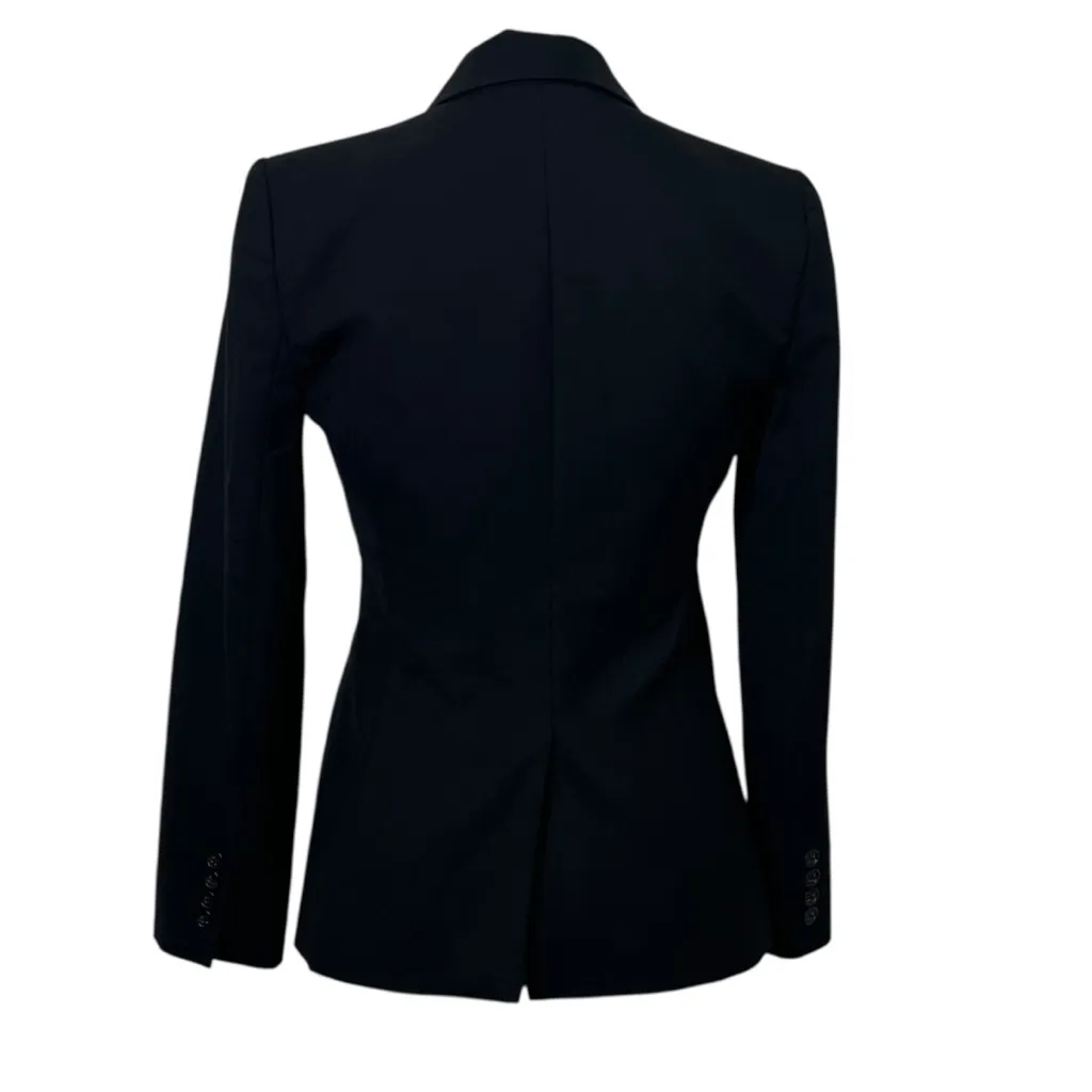 J.Crew 1035 Super 120s Wool Blazer Women’s 2P Black Suit Jacket Career Work - Image 3