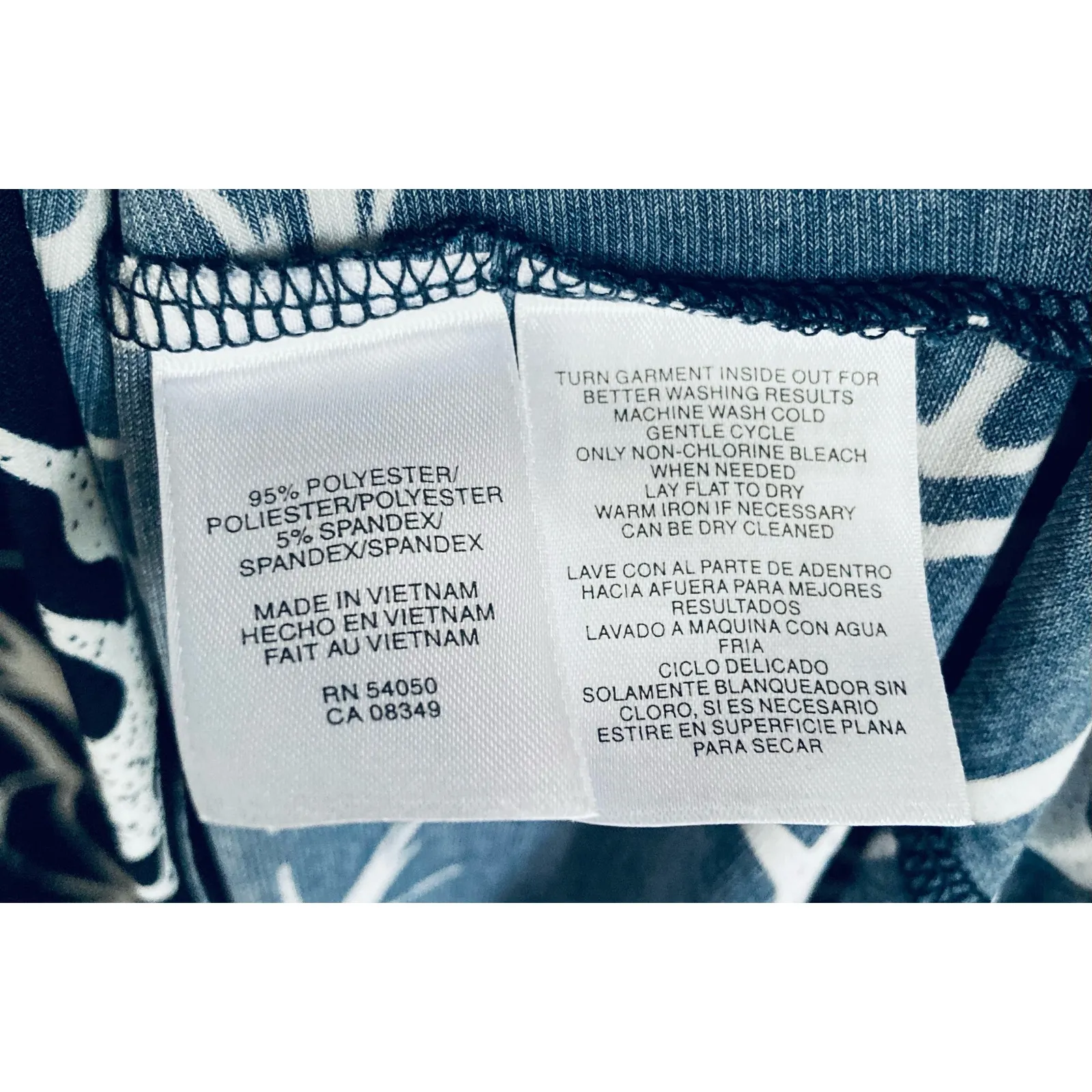 Jones New York Signature Woman 1X Dress Blue and White Floral Print - Image 3