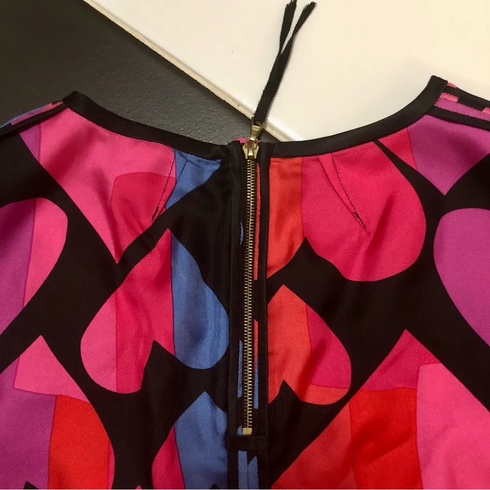 Vintage Y2K Marc Jacobs for Bergdorf Tank Top Sleeveless Silk Hearts Pattern szM - Image 12