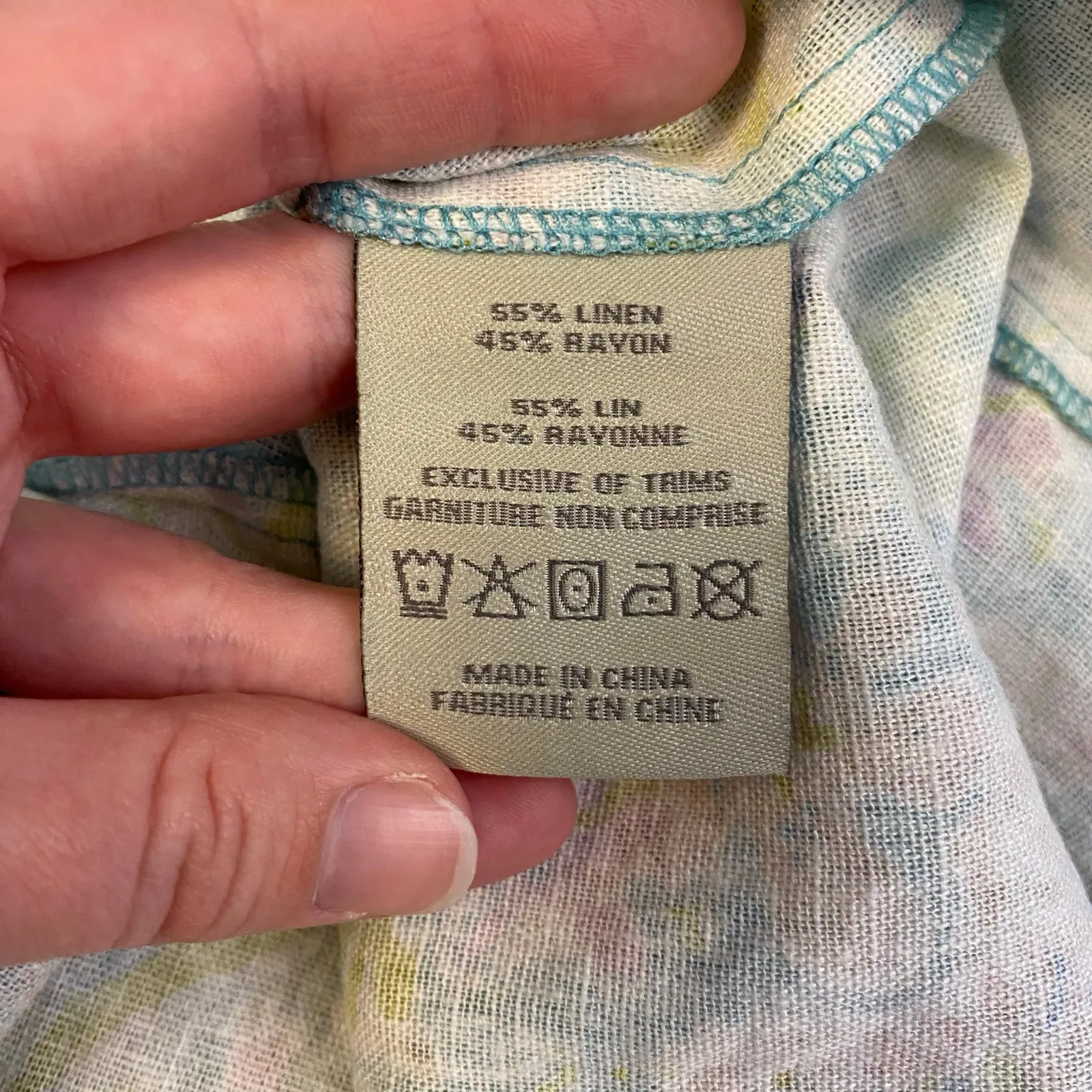 Charlie Paige Linen Blend‎ Tropical Fish Print Shift Dress Size XL Beach Preppy - Image 6