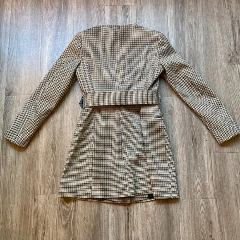 Zara Belted Houndstooth Frock Blazer Coat Size S NWOT - Image 10