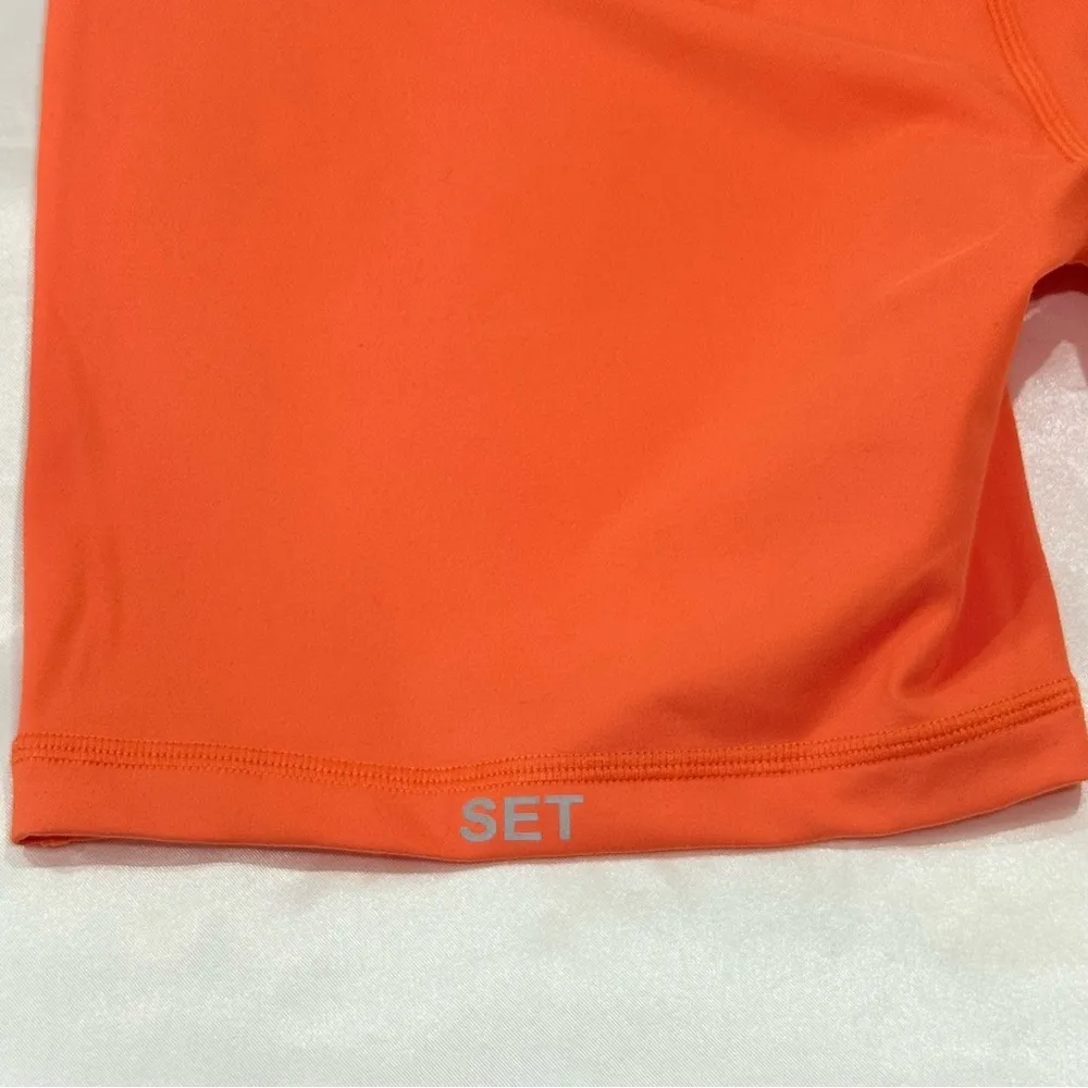 Set Active X Madelyn Cline Sportbody Bike Shorts Golden Hour Orange Large Rare - Image 8
