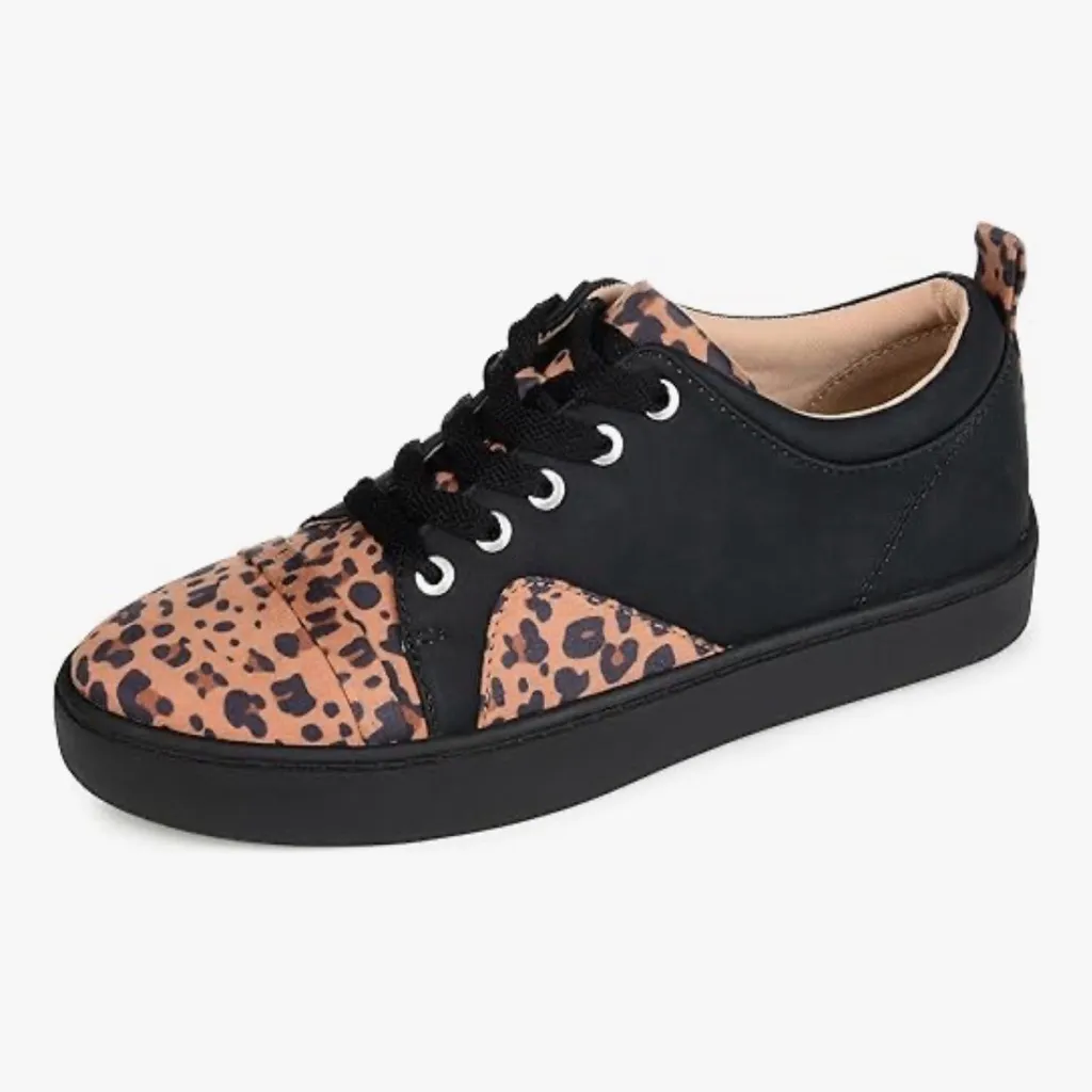 NEW Leopard Journee Collection Lace Up Comfort Foam Sole Sneakers 7 - Image 2