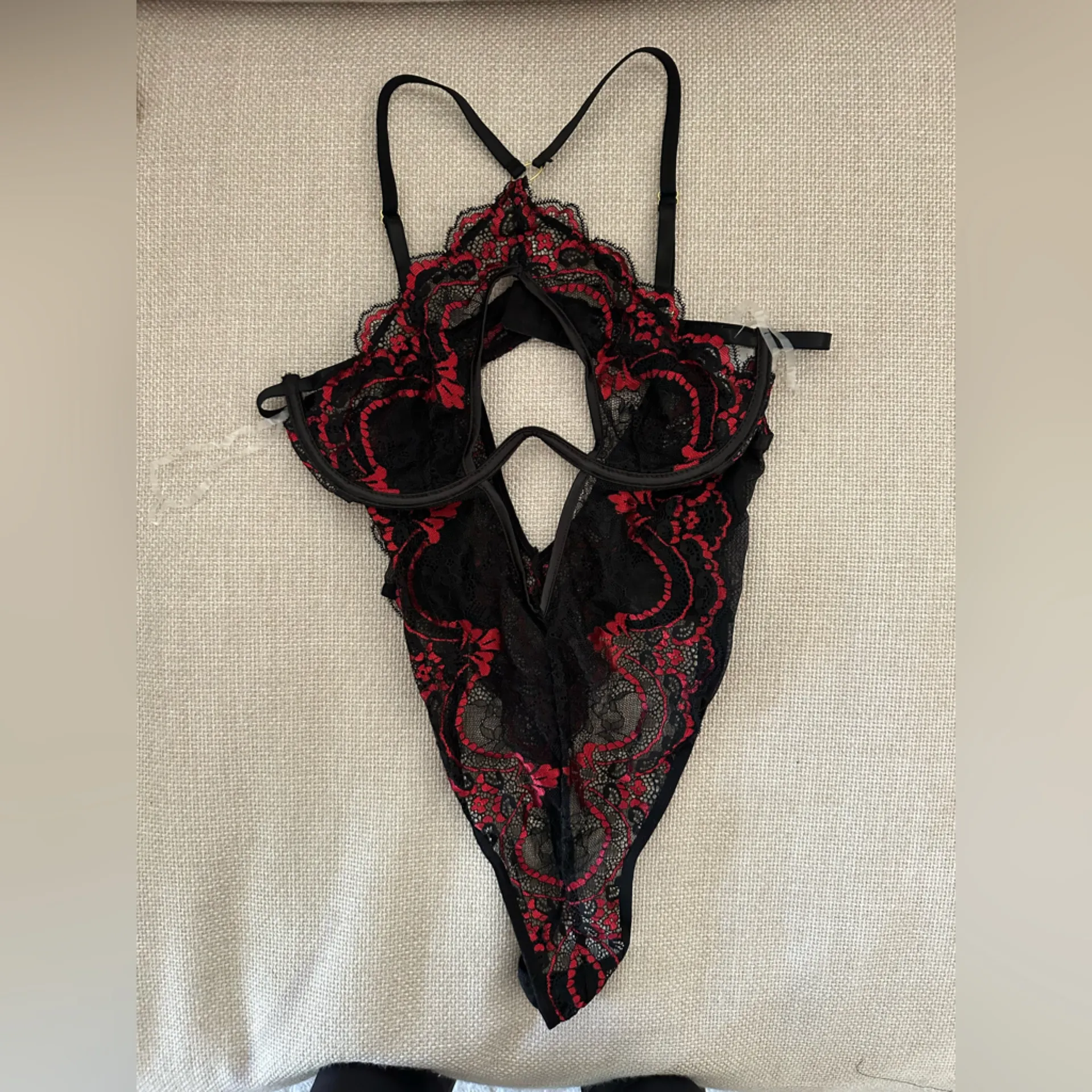 NWOT Maxi Lace Teddy in red/black Black Size undefined - Image 6