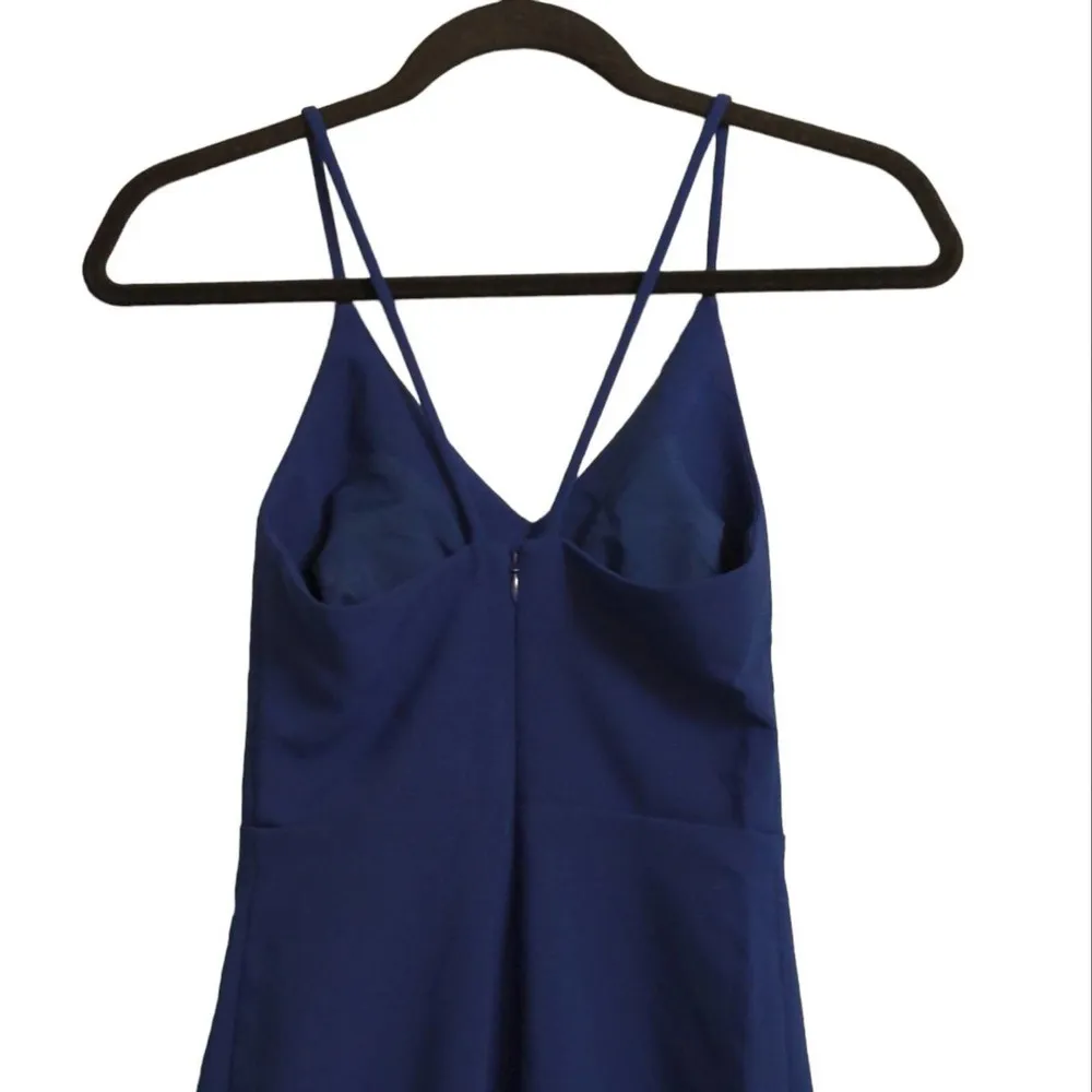 Likely Brooklyn Midi Dress Blue Stretch V Neck Sleeveless Slit Party 00 New - Image 5
