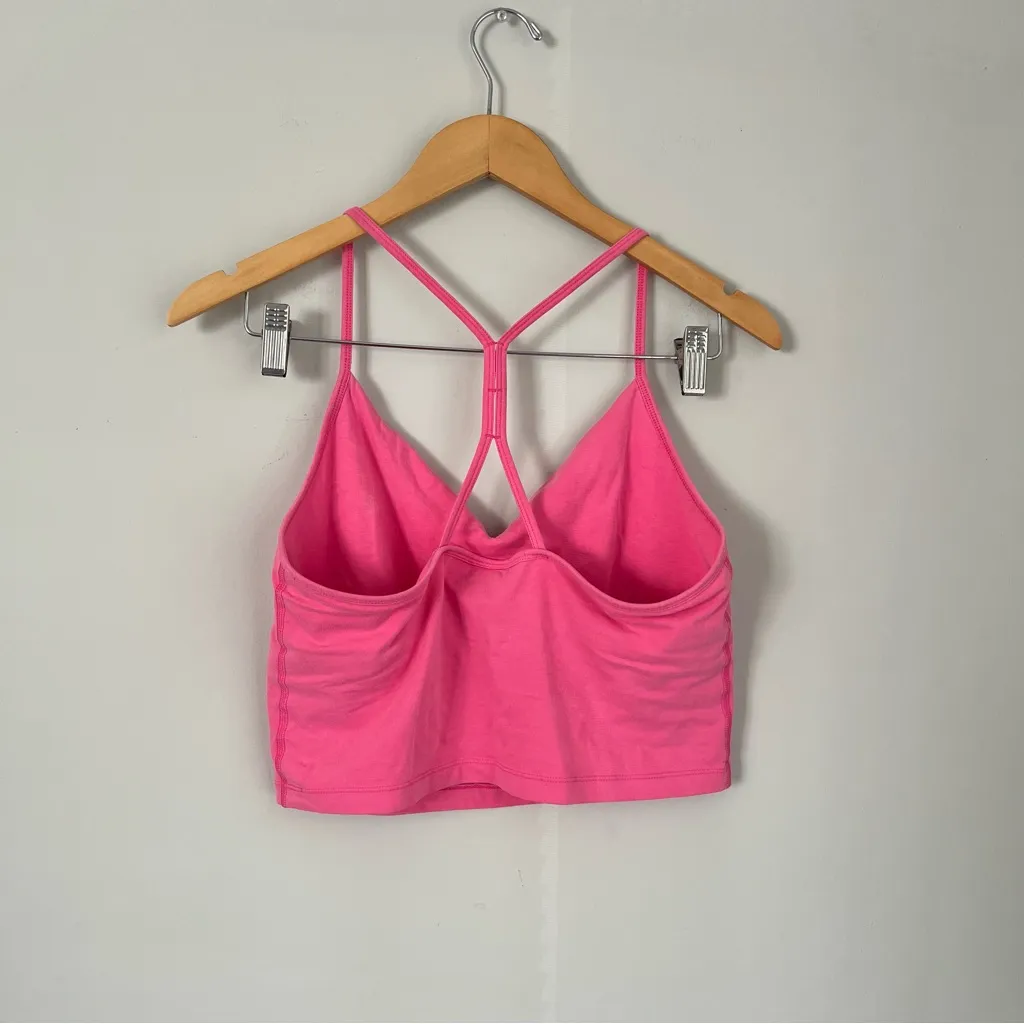 Victoria’s Secret PINK Racerback Crop Top Size Medium Hot Pink - Image 7