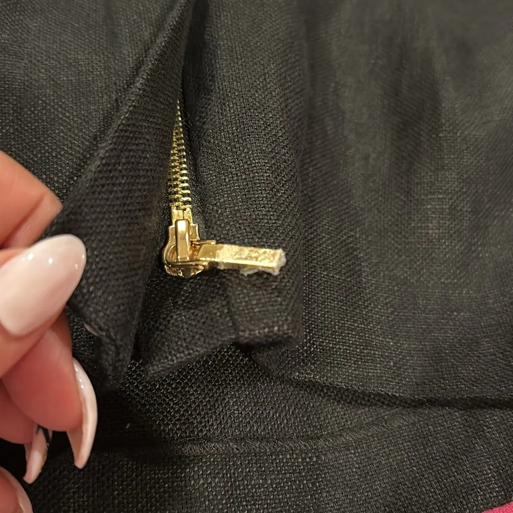 TORY BURCH LINEN BLACK SCHAFER PENCIL SKIRT 2 - Image 7