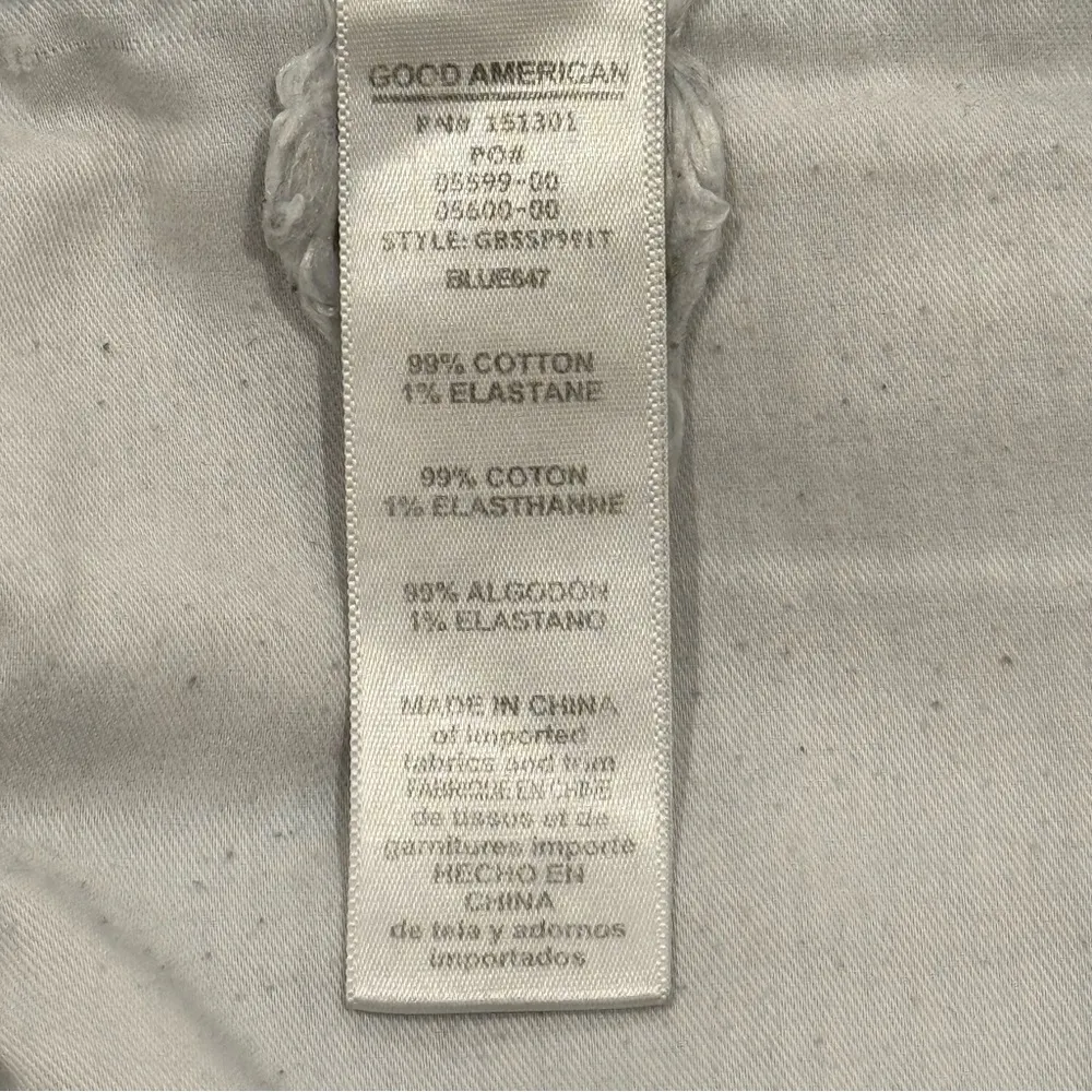 Good American Bombshell Jean Shorts Shadow Pocket Raw Hem Blue Size 20 Plus Size - Image 7