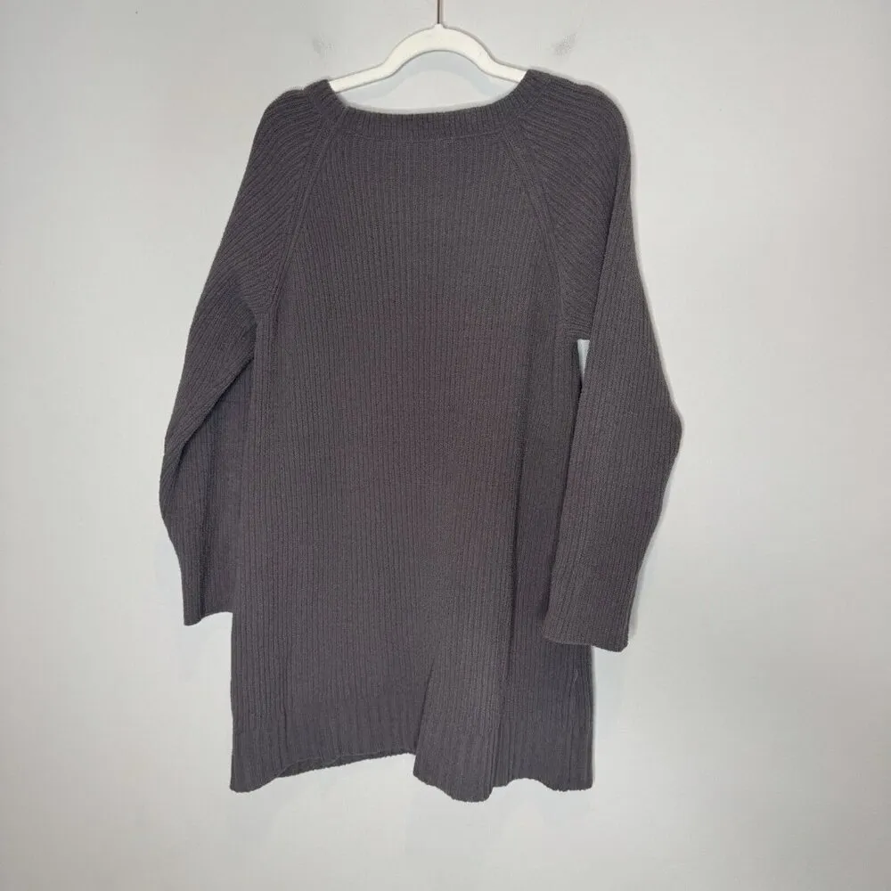 Soft Surroundings Cozy Chenille Tunic Sweater Gray Size Medium - Image 8
