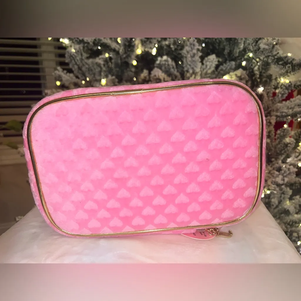 Juicy Couture Pink Velour Heart Makeup Train Case + Jewelry Organizer – NWT - Image 8