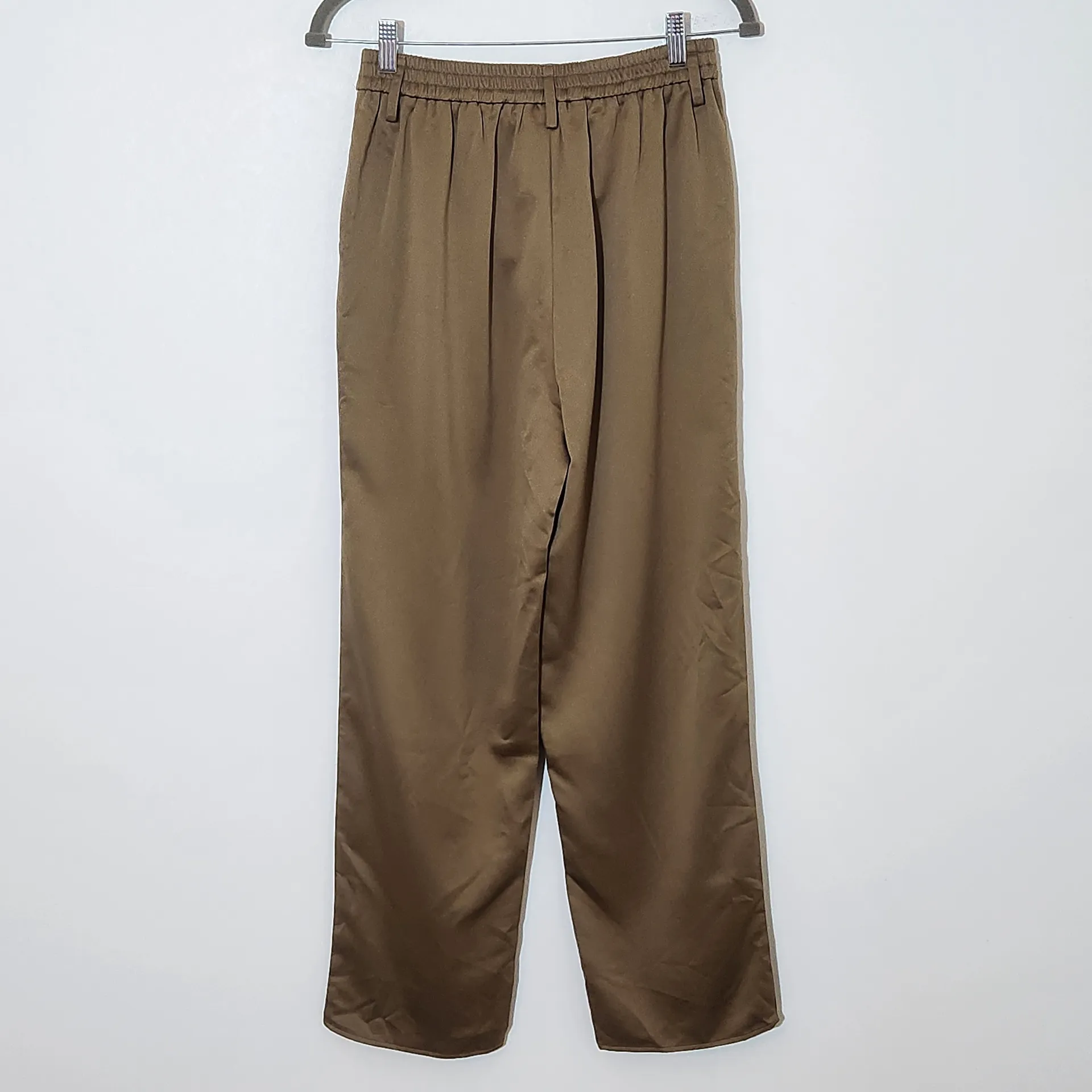 Joie Brown Satin Dress Pants NWOT Size Small Joie Satin Brown Trousers - Image 5