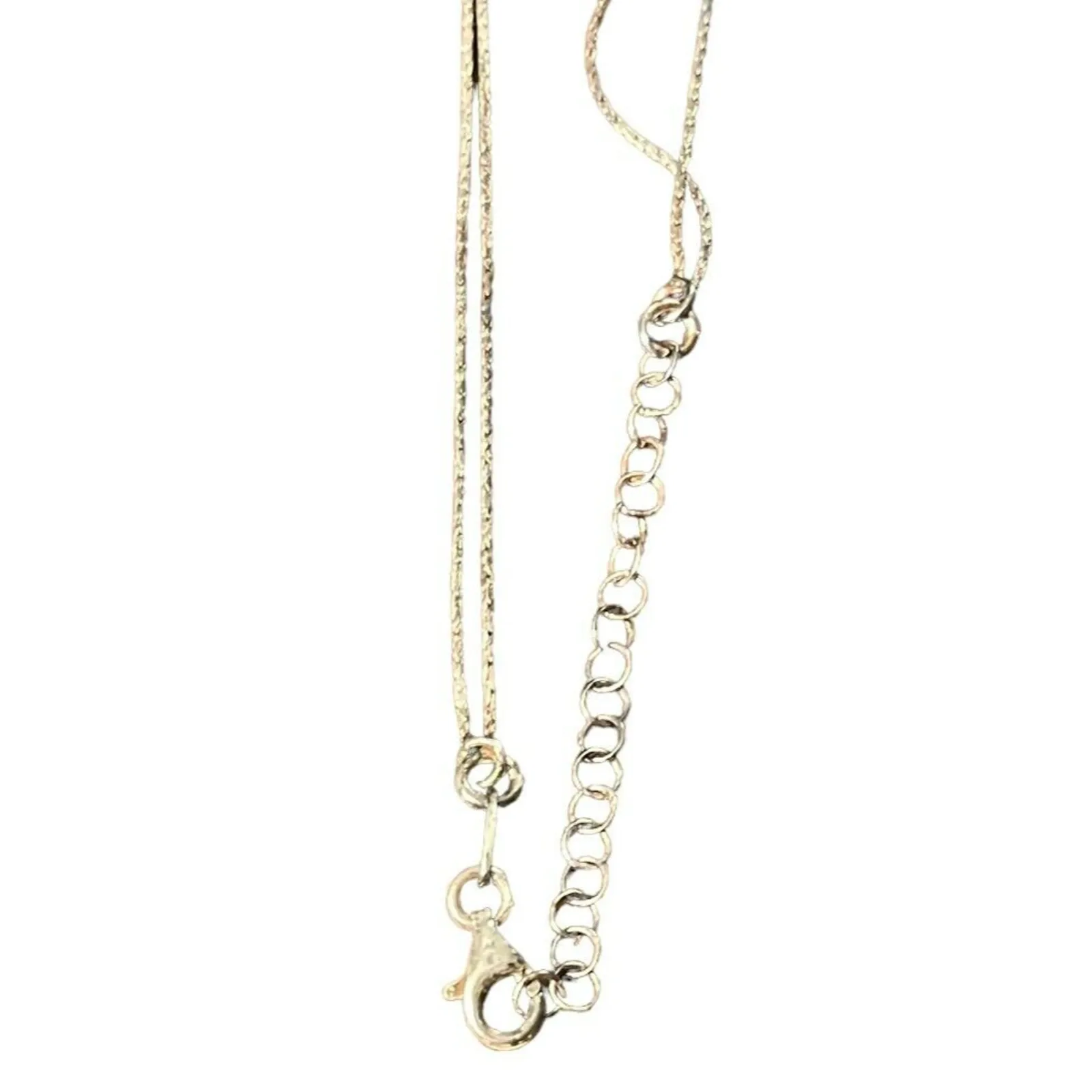 Mia Fiore Cross w/ Stone Pendant‎ Necklace 925 Sterling Silver Italy Adjustable - Image 4