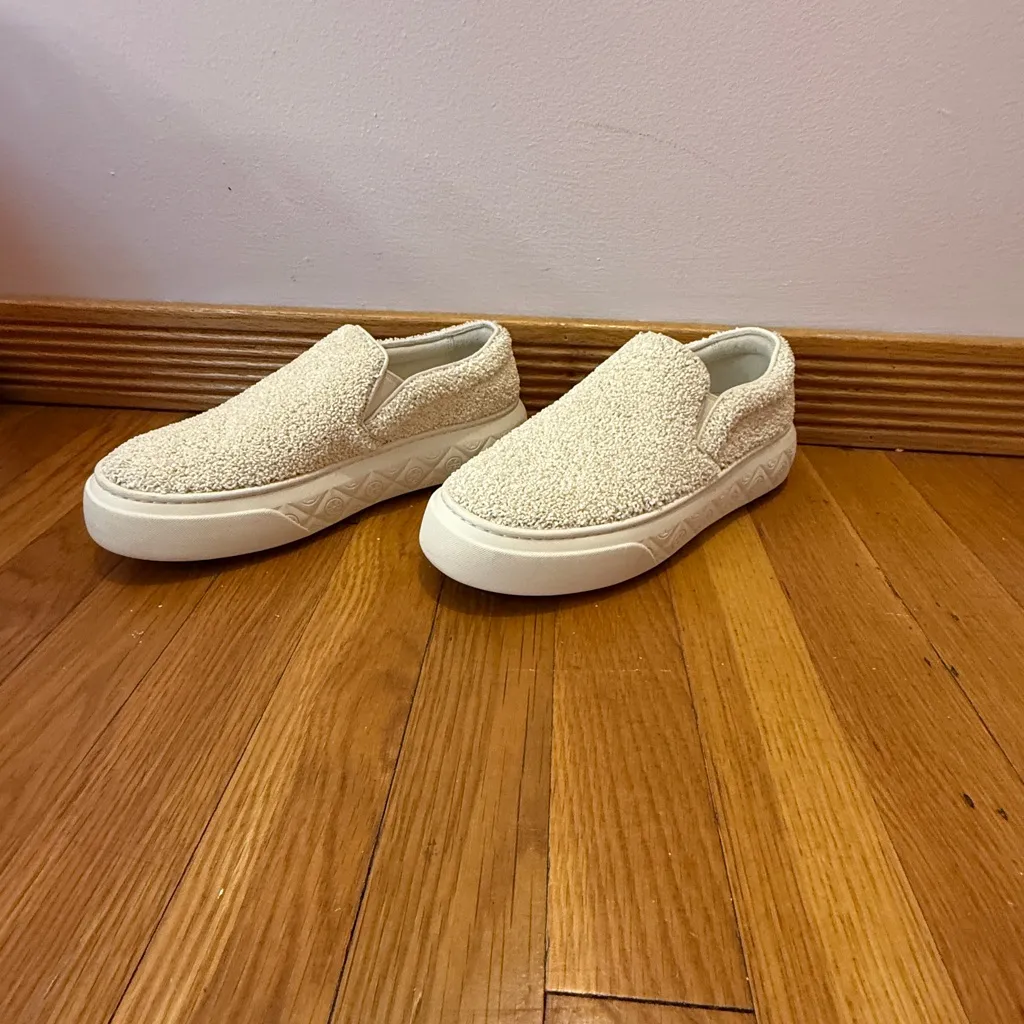 TORY BURCH LADYBUG SLIP ONS CREAM SIZE 5 NEW - Image 8