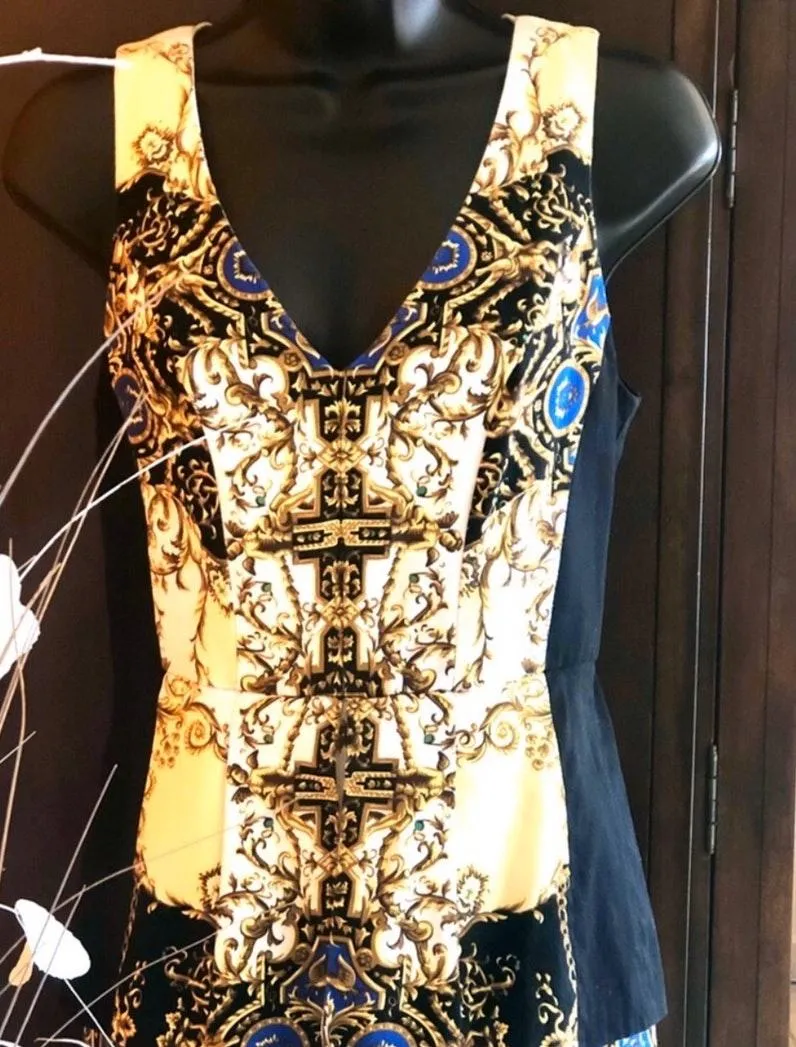 Baroque Print Romper - Image 2