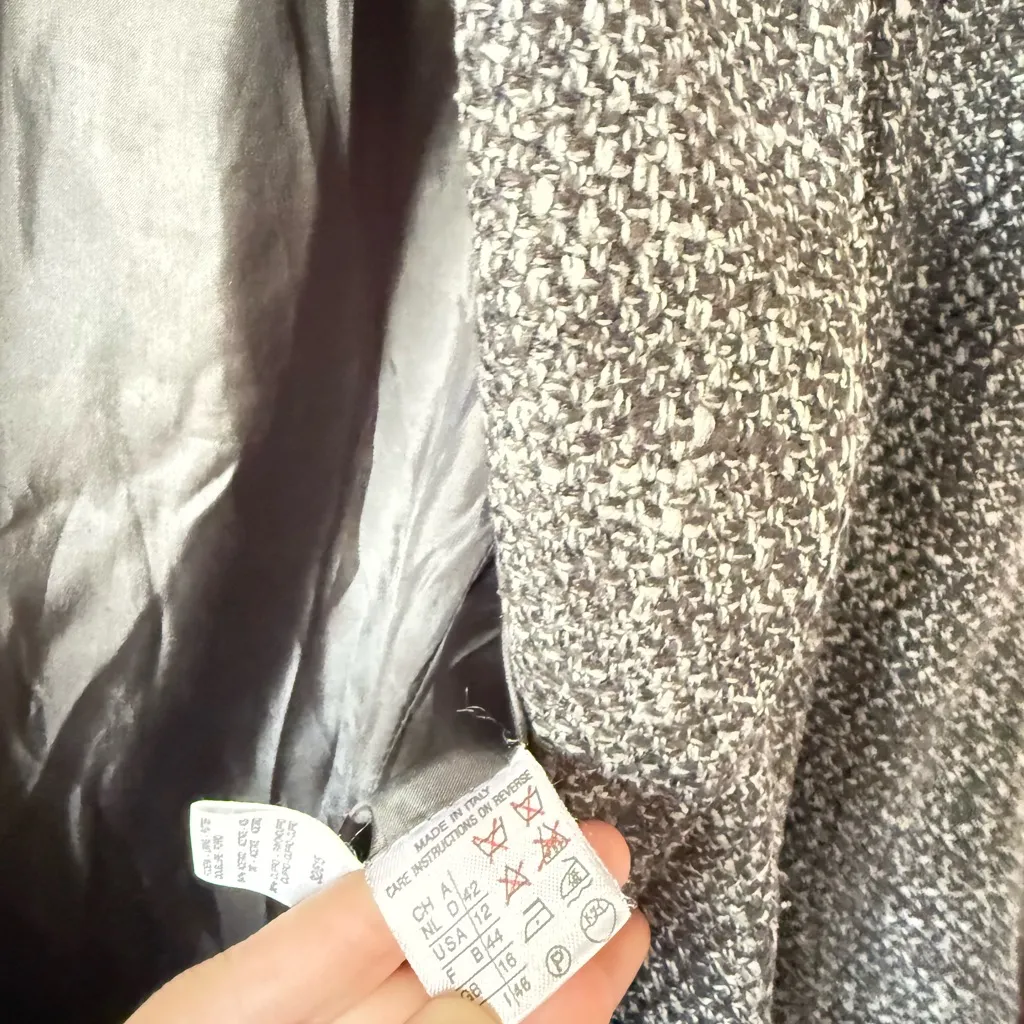 Max Mara Grey Silk & Wool Blazer - Image 9