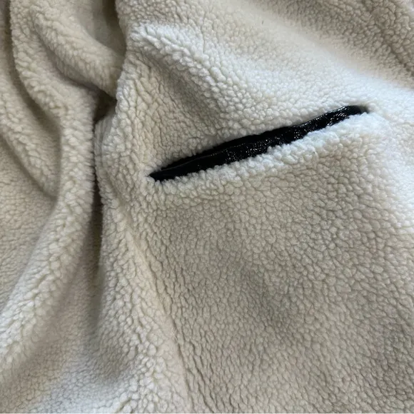 Jonathan Simkhai Black‎ Vegan Leather Sherpa Aviator Jacket XS Black - Image 15