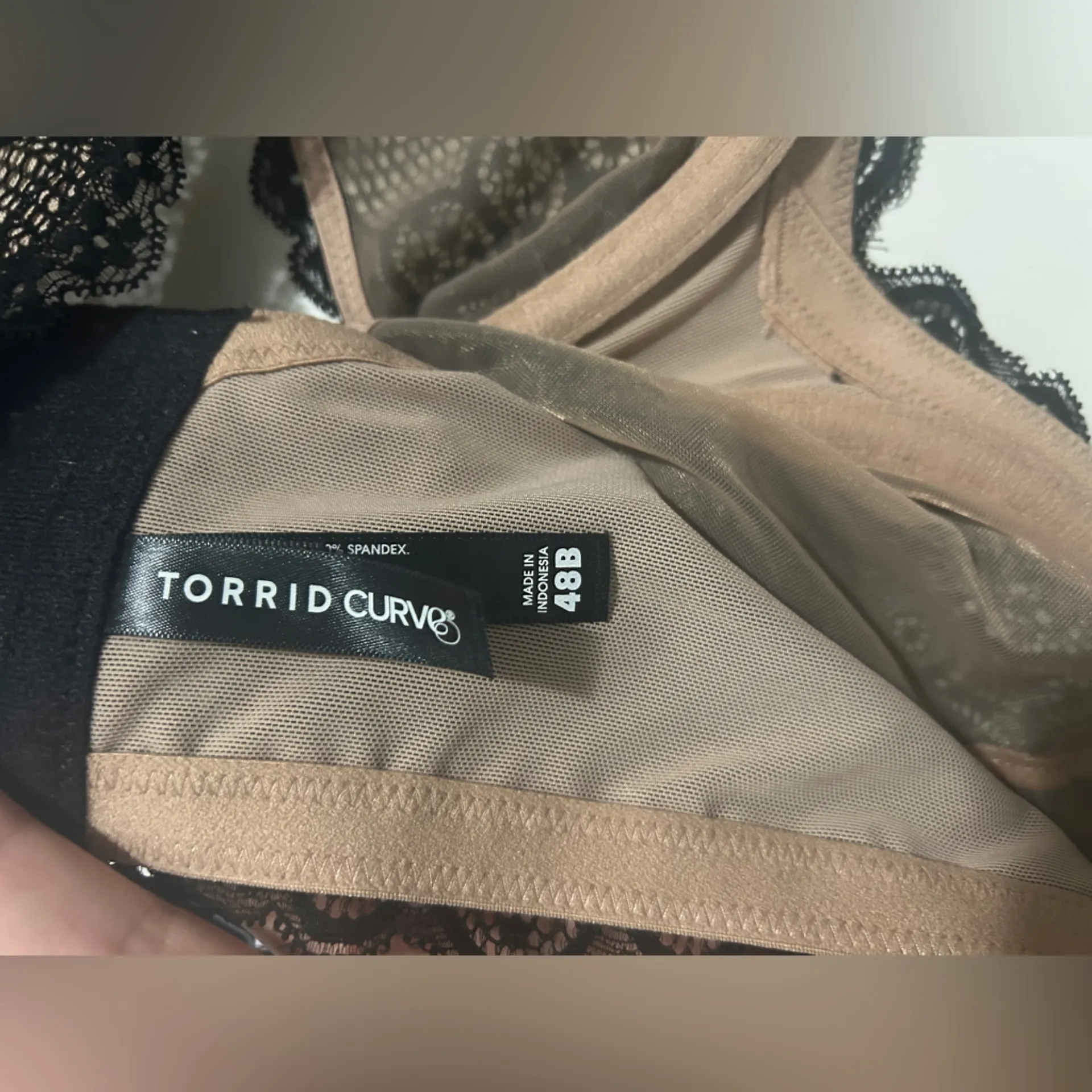 Torrid Balconette Unlined Bra Black Lace Size 48B - Image 6