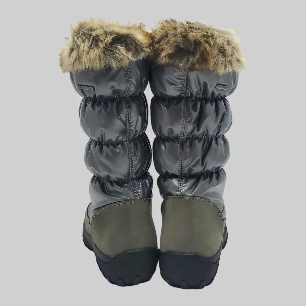 Flexus Spring Step Women's Vanish Quilted Winter Snow Boots Size 9 Silver - Image 3