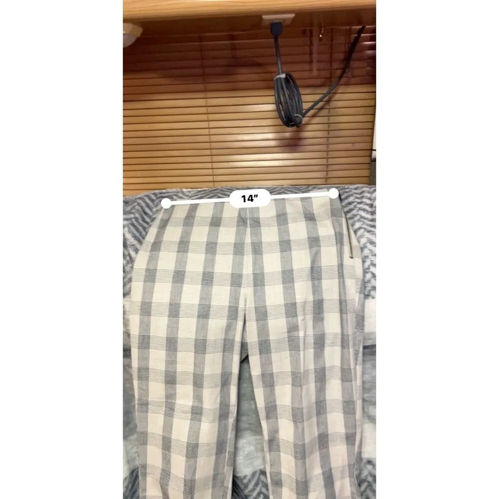 A New Day Plaid Side Zip Ankle Pants Size 2 - Image 9
