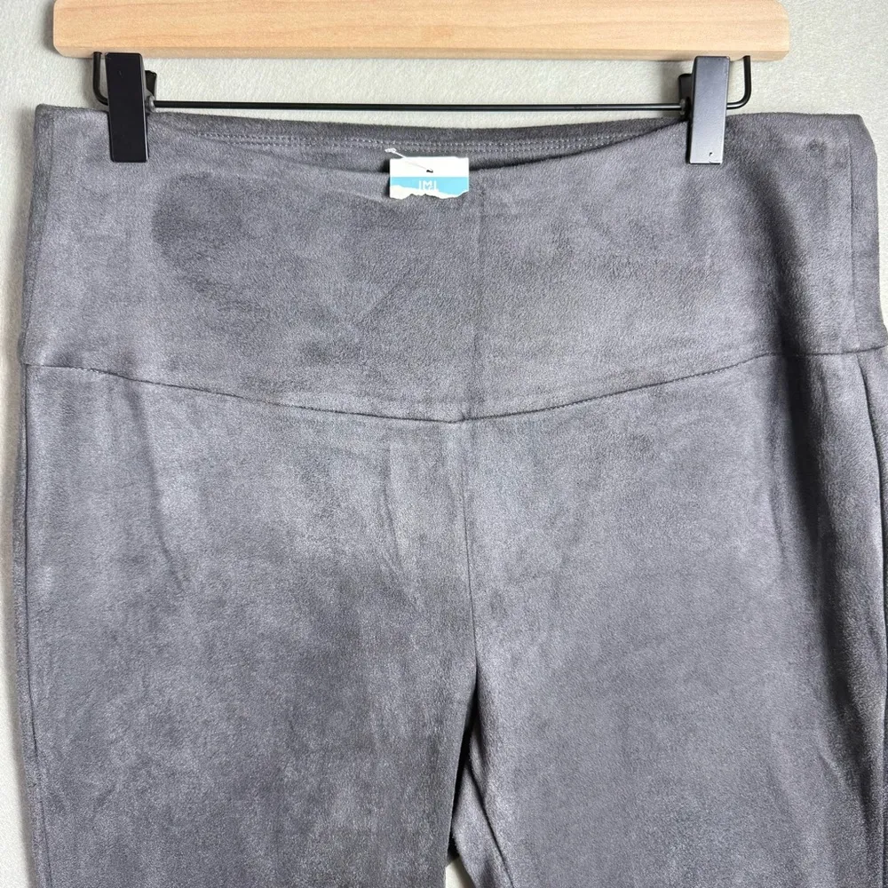 J.Mclaughlin Lori Legging Women's Ultra Soft Faux Suede Gray Size L Brand New - Image 3