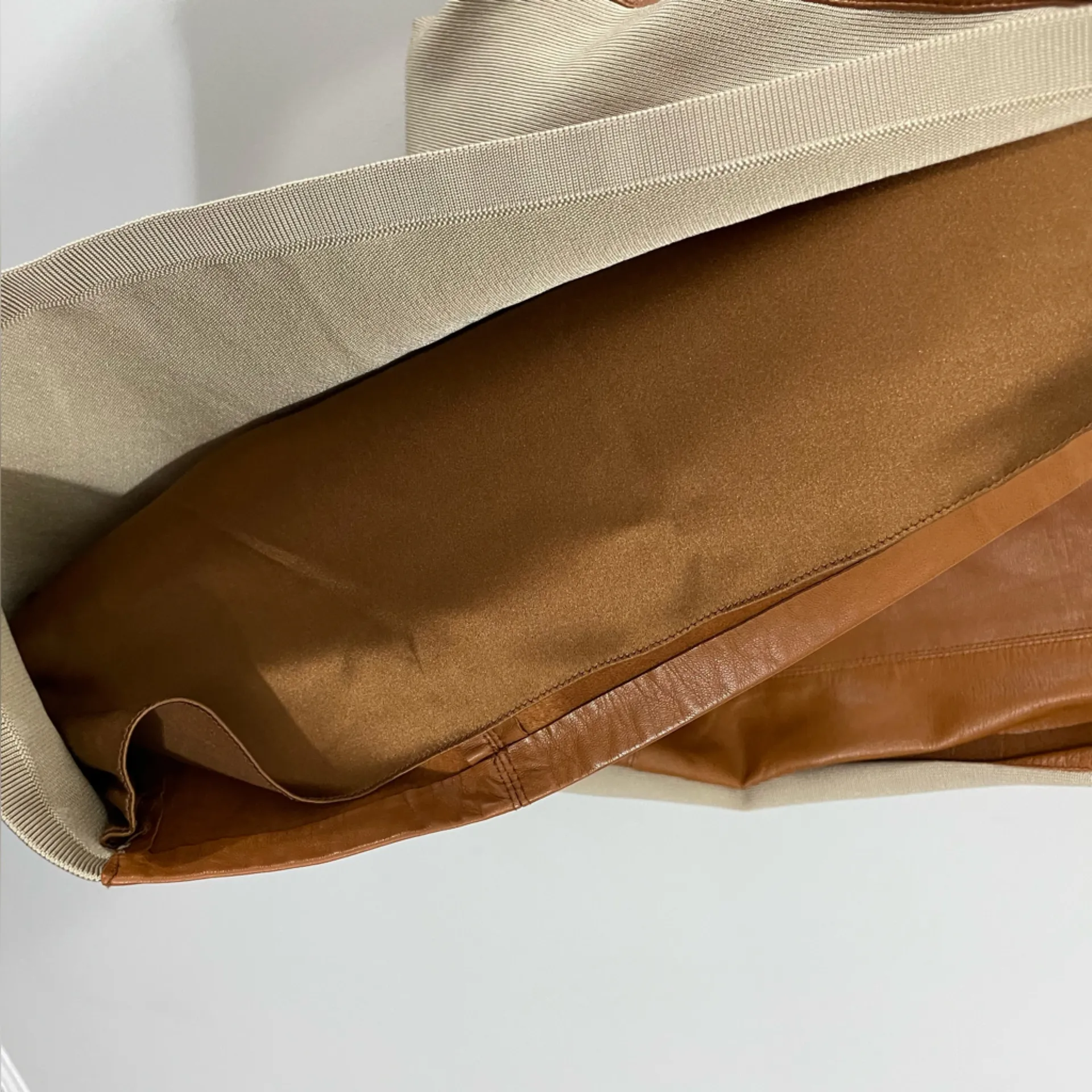 Ralph Lauren Black Label Lamb‎ Leather - Silk Lined Mini Dress Size SMALL - Image 9