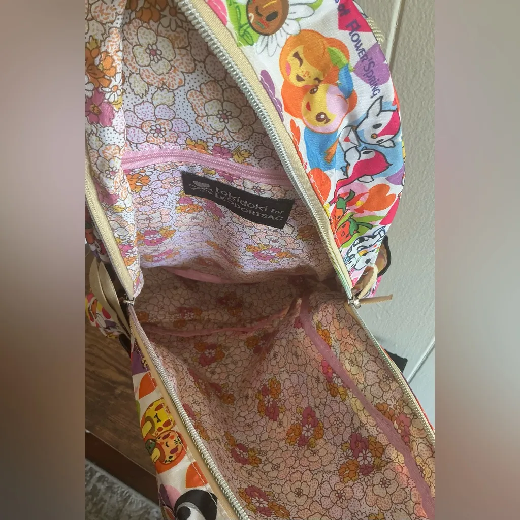 LeSportsac x Tokidoki L’amoure From Japan Nylon Exclusive Print Backpack Pink - Image 6