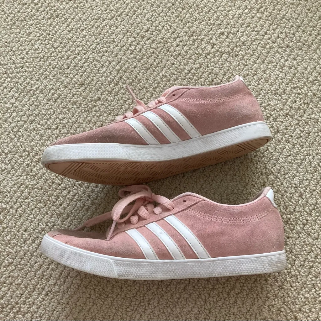Adidas Women's Neo Courtset Sneakers Dusty Pink White Soft Size 7.5 Fashion EUC - Image 6