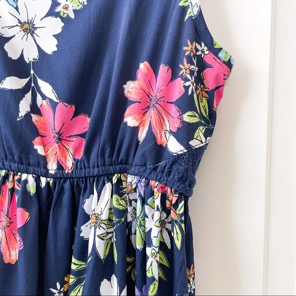 Arizona Floral Navy Dress Sleeveless Small - Image 87
