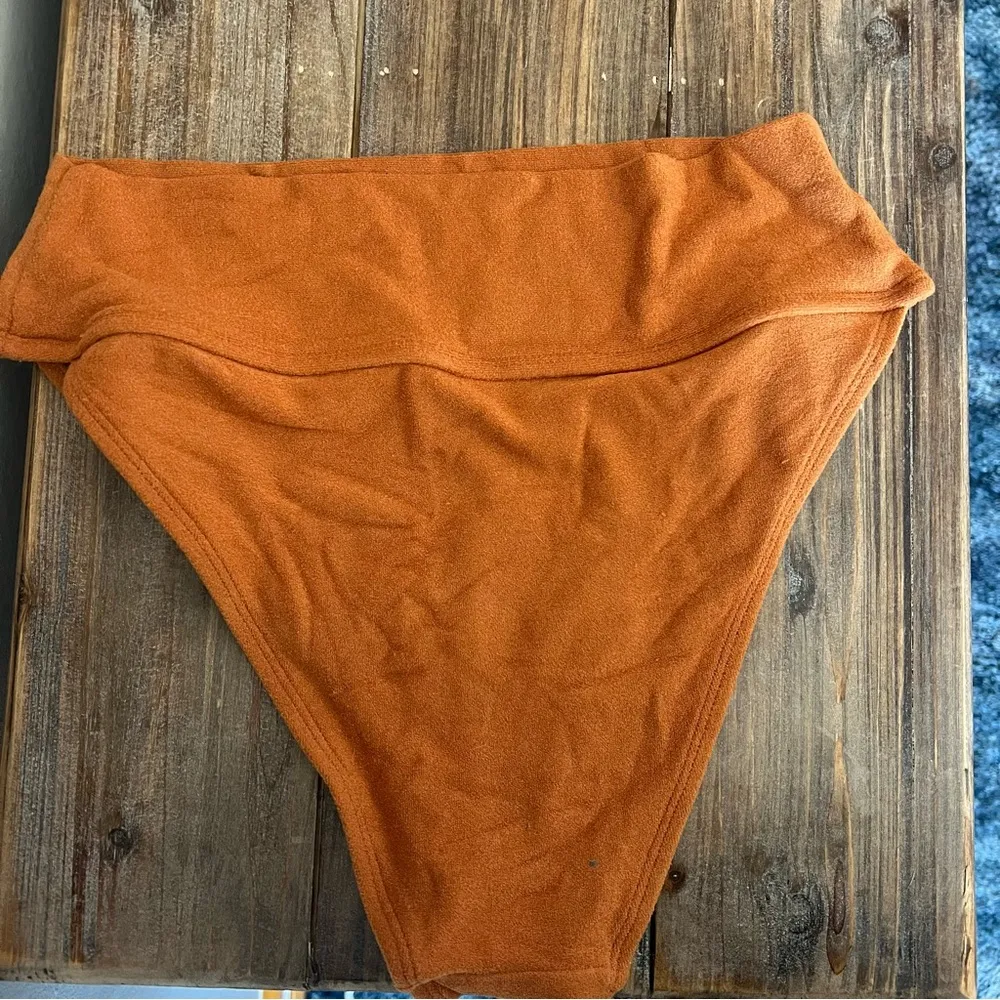 Forever 21 Orange/Brown Terry Clothes Two Piece Bikini Size Large NWOT - Image 6