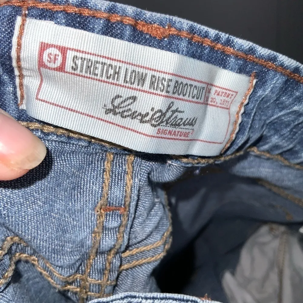Levi Strauss Signature Stretch Low Rise Bootcut High Waist Misses Jeans Sz 16 - Image 9