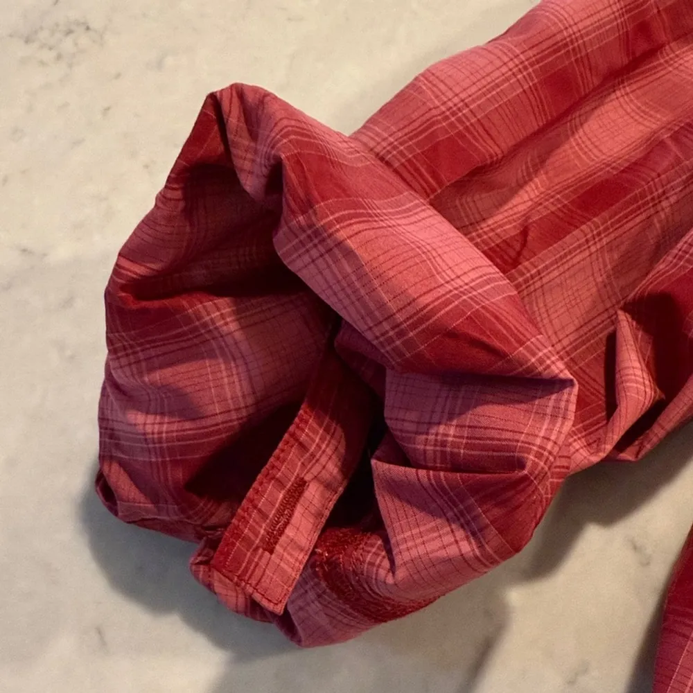 🦃 Eddie Bauer Maroon/Pink Checkered Shirt Classic Fit Travex size 3x - Image 3