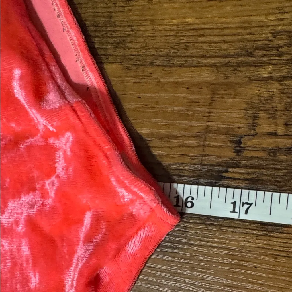 Vibrant Velvet Women's Bodysuit by Elisa Beth of Santa Barbara Size Large Pink - Image 7