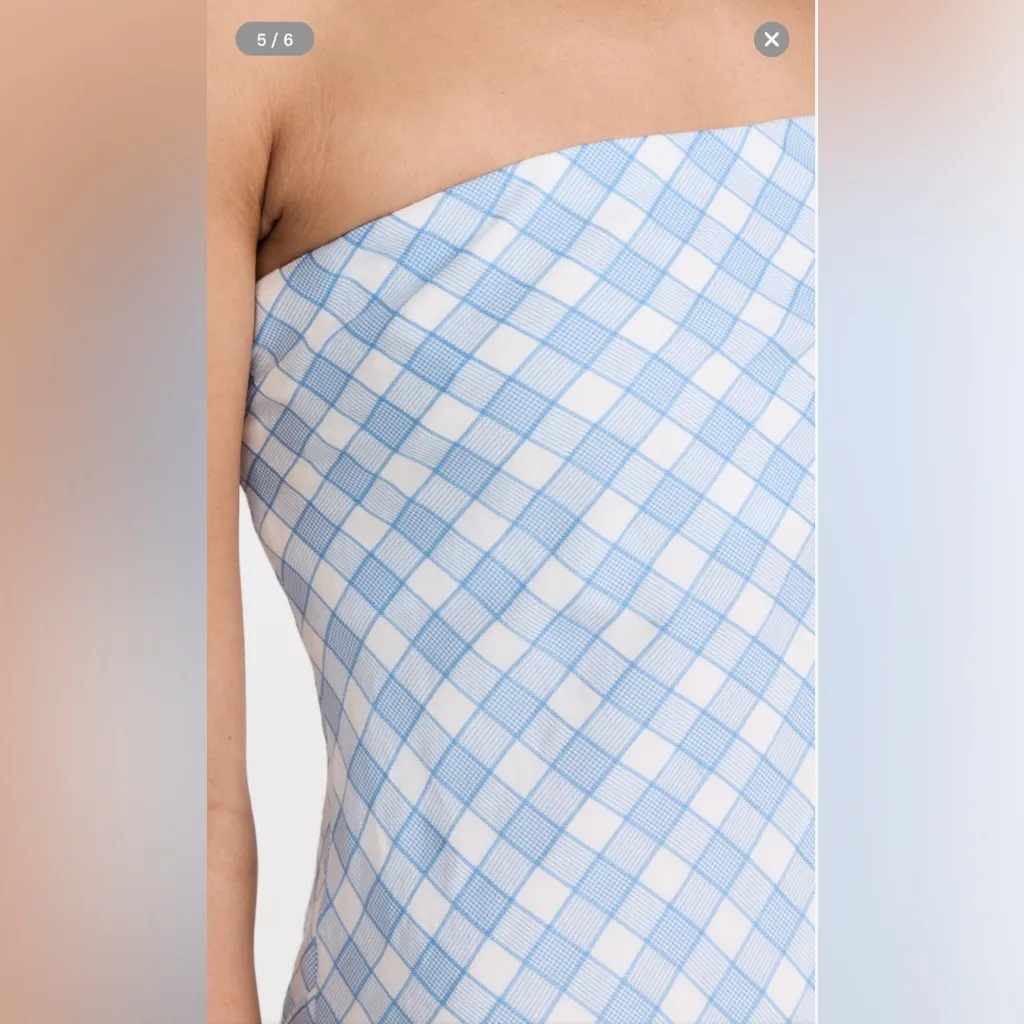 NWT Amanda Uprichard‎ Shiran Dress in Meadow Plaid Sz Medium $211 - Image 4