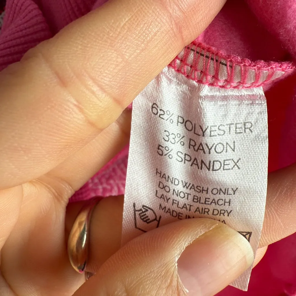 Mary Square Sequin Cocktail Pullover Sweatshirt NWOT Sz XS Brunch Party Pink - Image 5