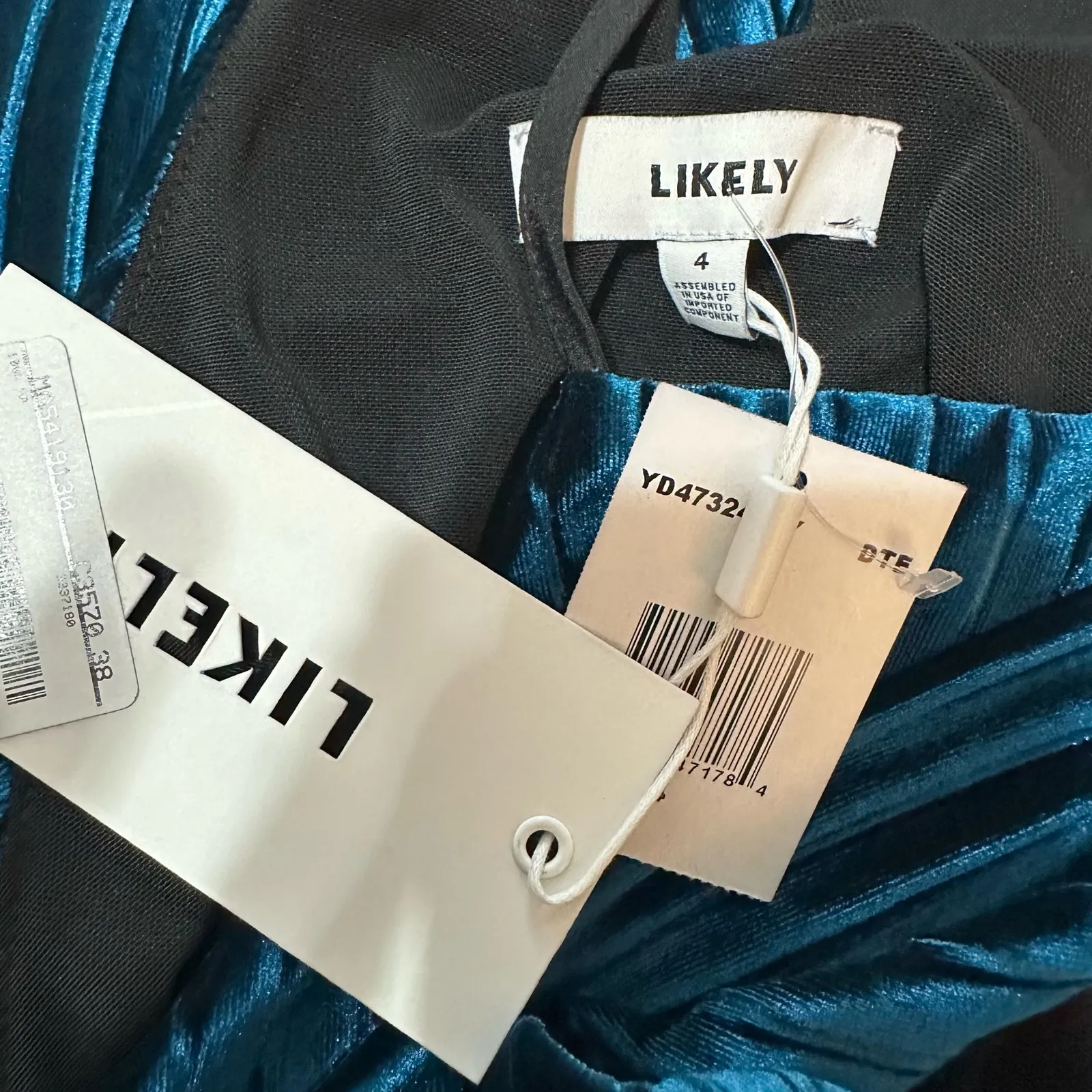 New Likely Velvet Halter Mini Dress - Image 4