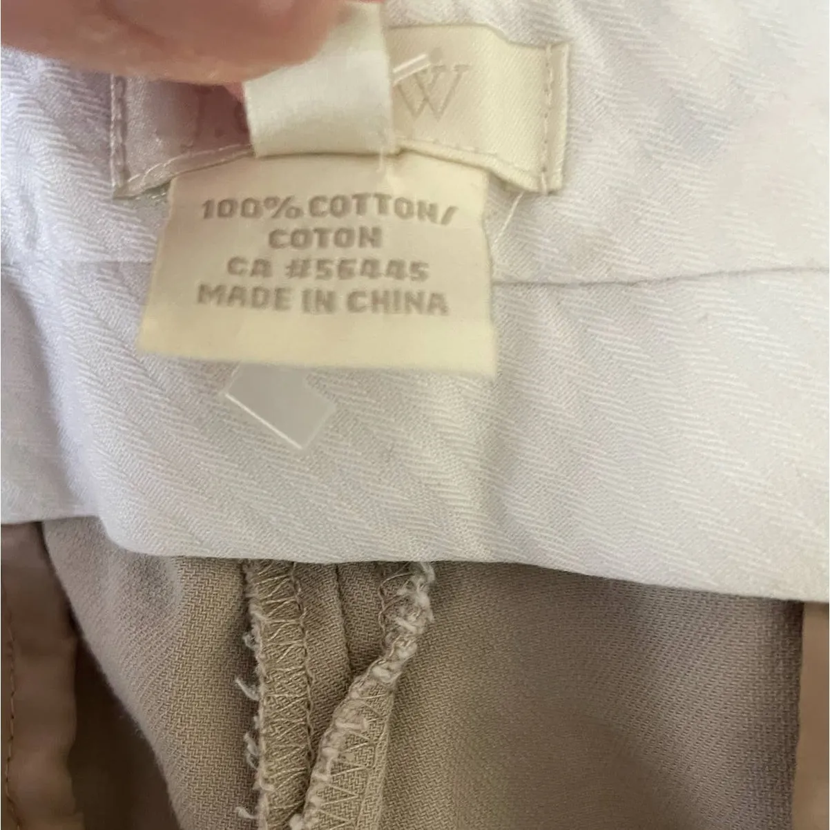 J Crew Pants Women 10 Beige‎ Cotton Straight Leg Pockets Work Y2K Preppy Coastal - Image 9